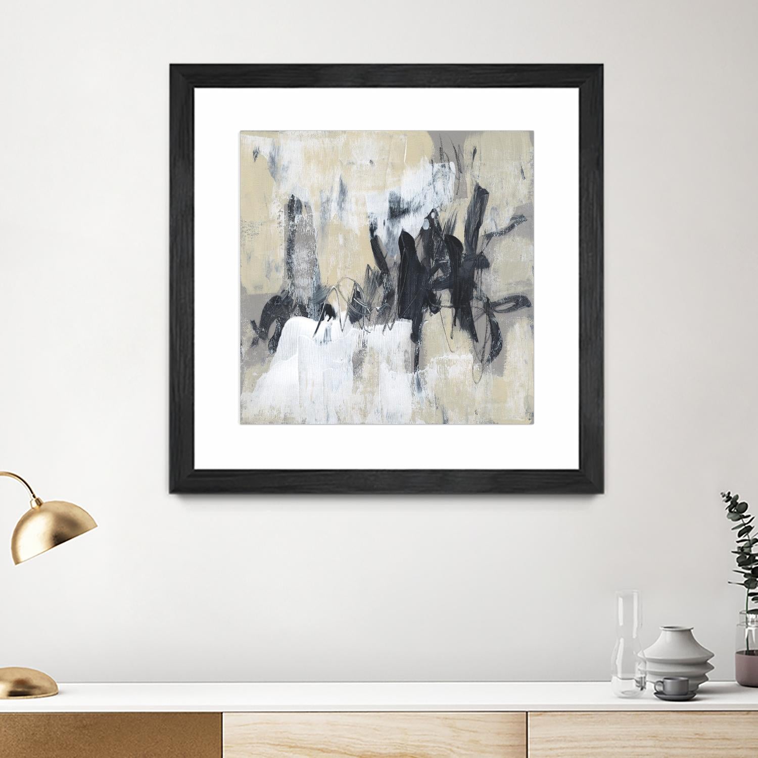 Neutral Exercise II by Jennifer Goldberger on GIANT ART - beige abstract abstract