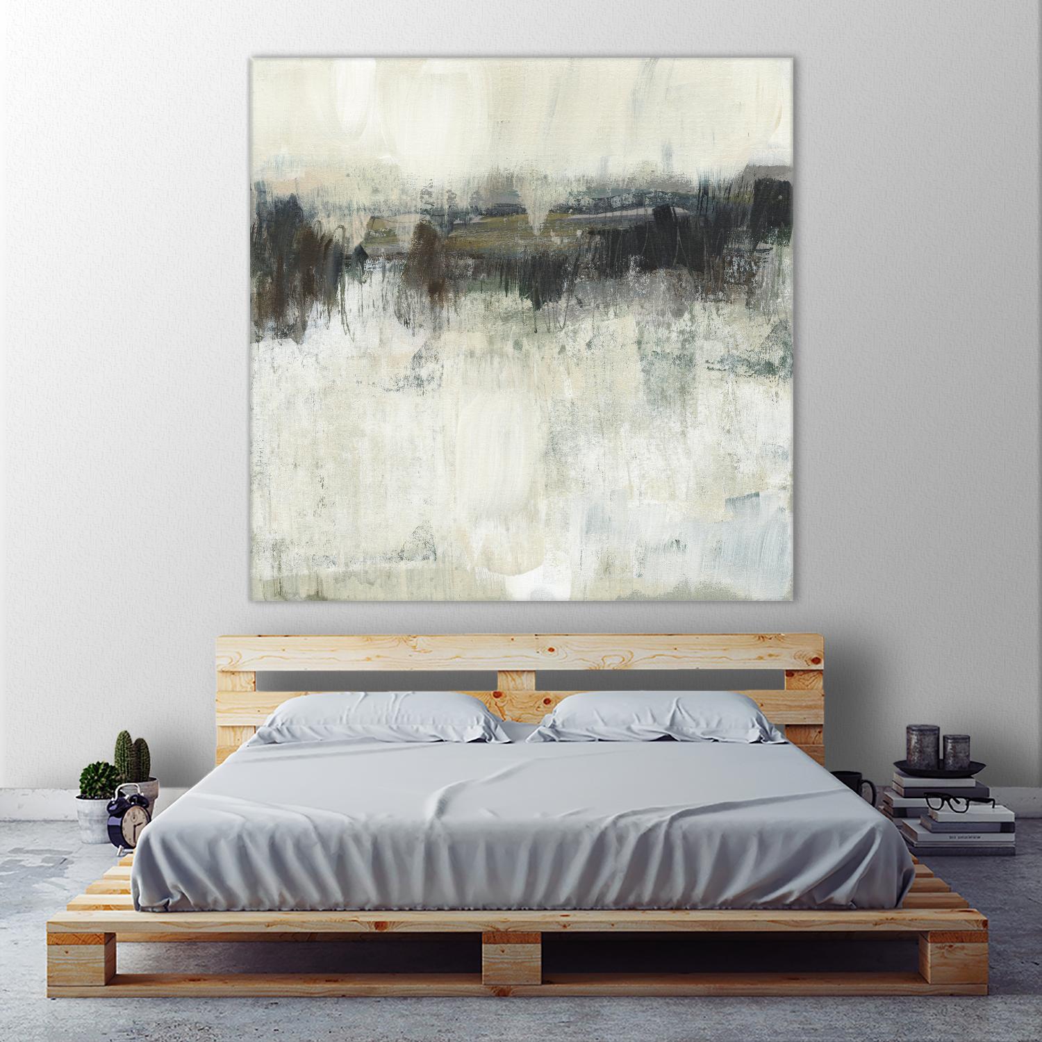 Neutral Horizon Line I by Jennifer Goldberger on GIANT ART - beige abstract abstract