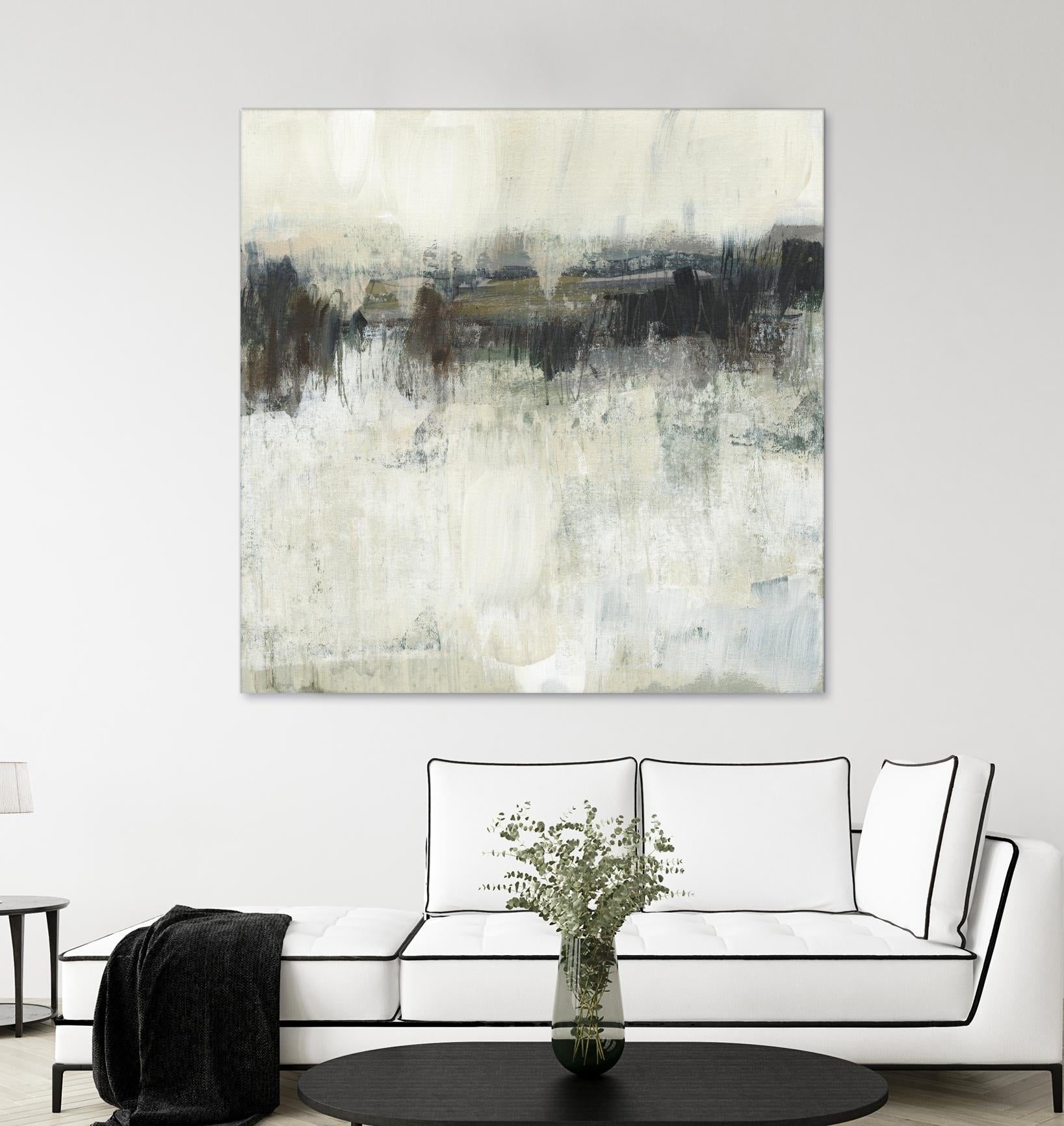 Neutral Horizon Line I by Jennifer Goldberger on GIANT ART - beige abstract abstract