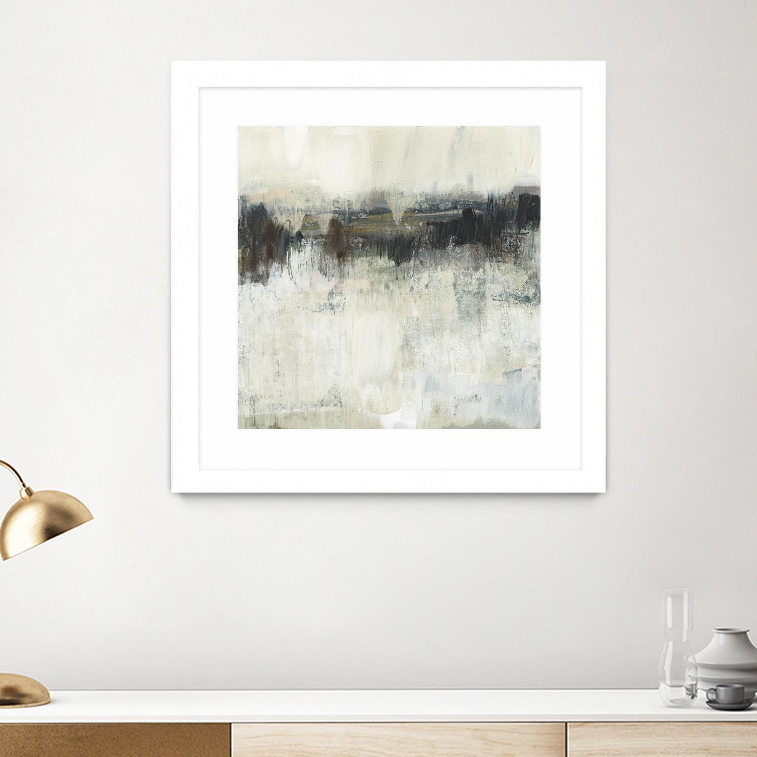 Neutral Horizon Line I by Jennifer Goldberger on GIANT ART - beige abstract abstract