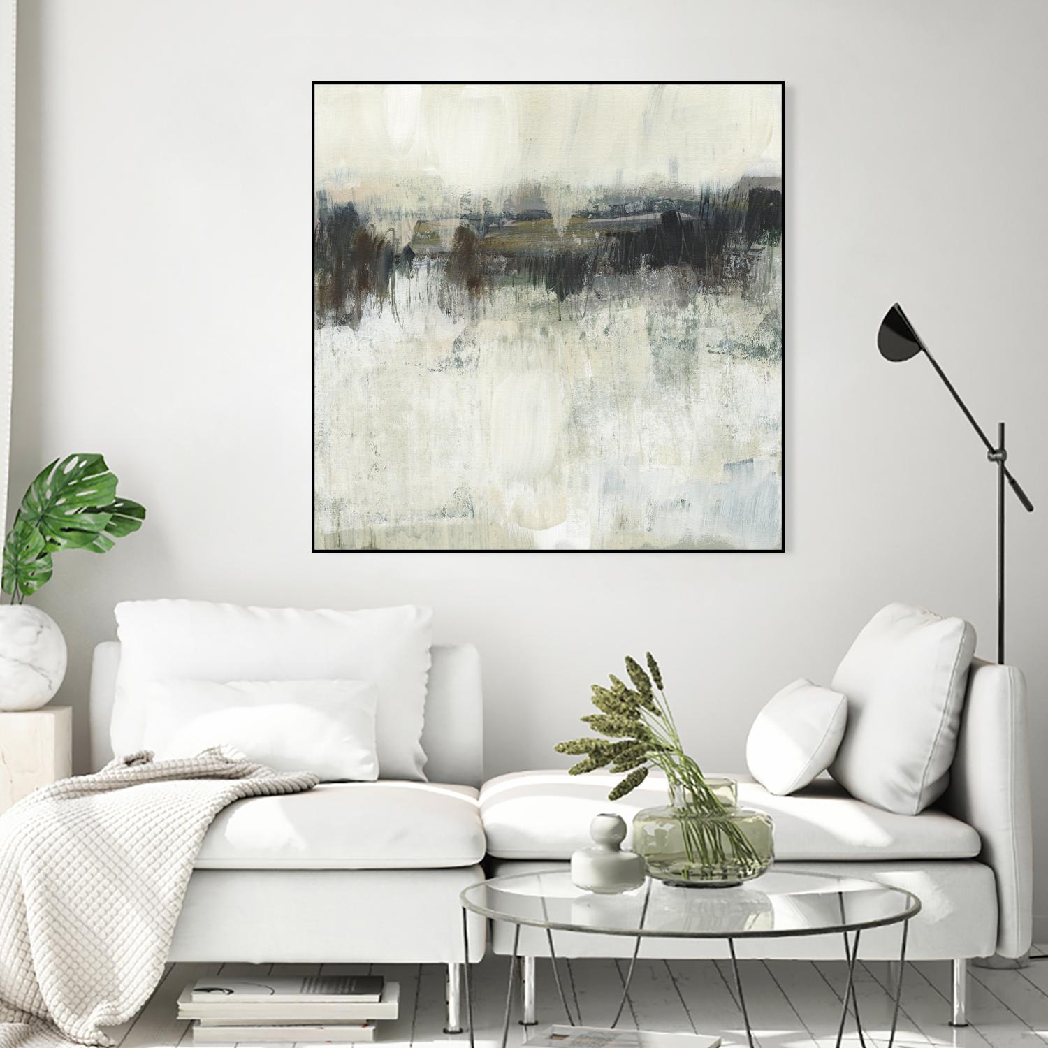 Neutral Horizon Line I by Jennifer Goldberger on GIANT ART - beige abstract abstract