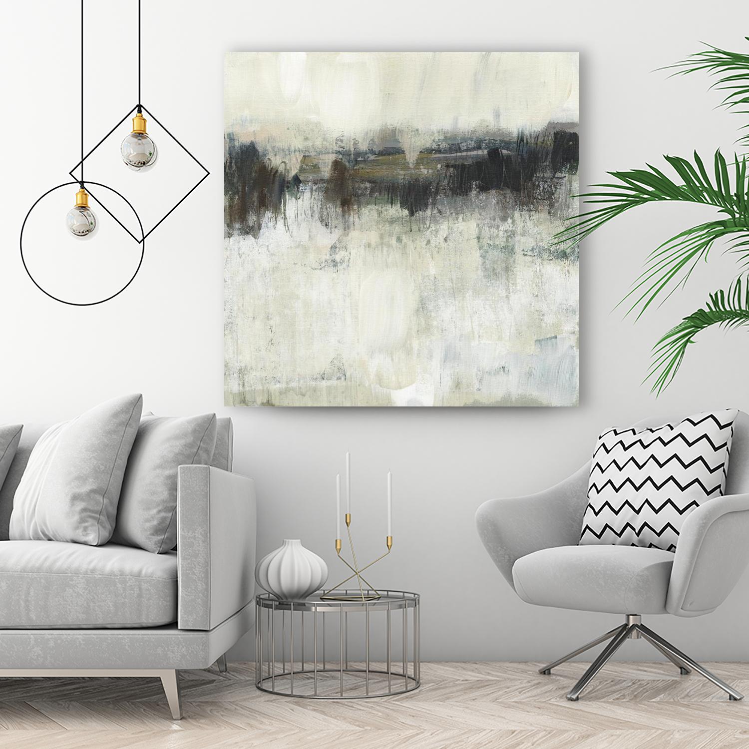 Neutral Horizon Line I by Jennifer Goldberger on GIANT ART - beige abstract abstract