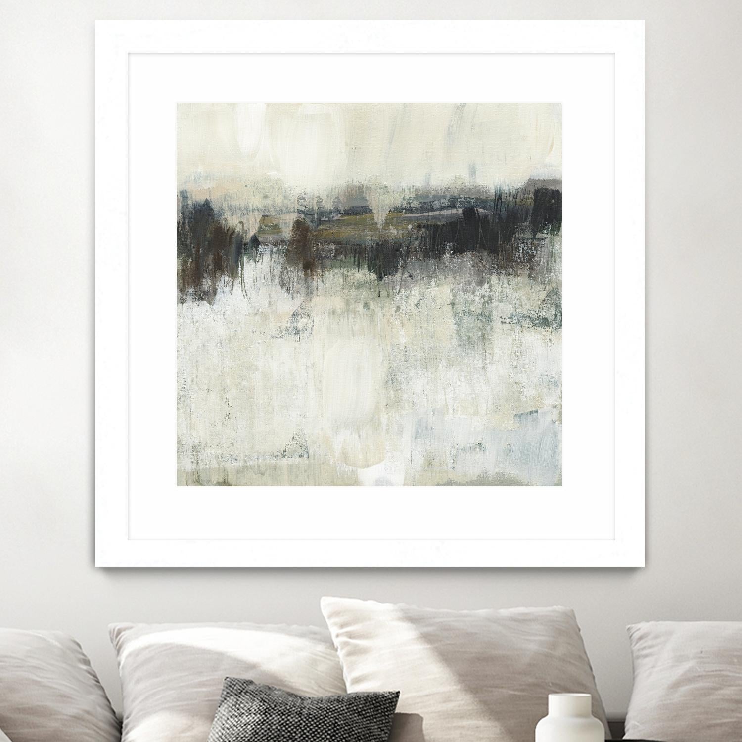 Neutral Horizon Line I by Jennifer Goldberger on GIANT ART - beige abstract abstract
