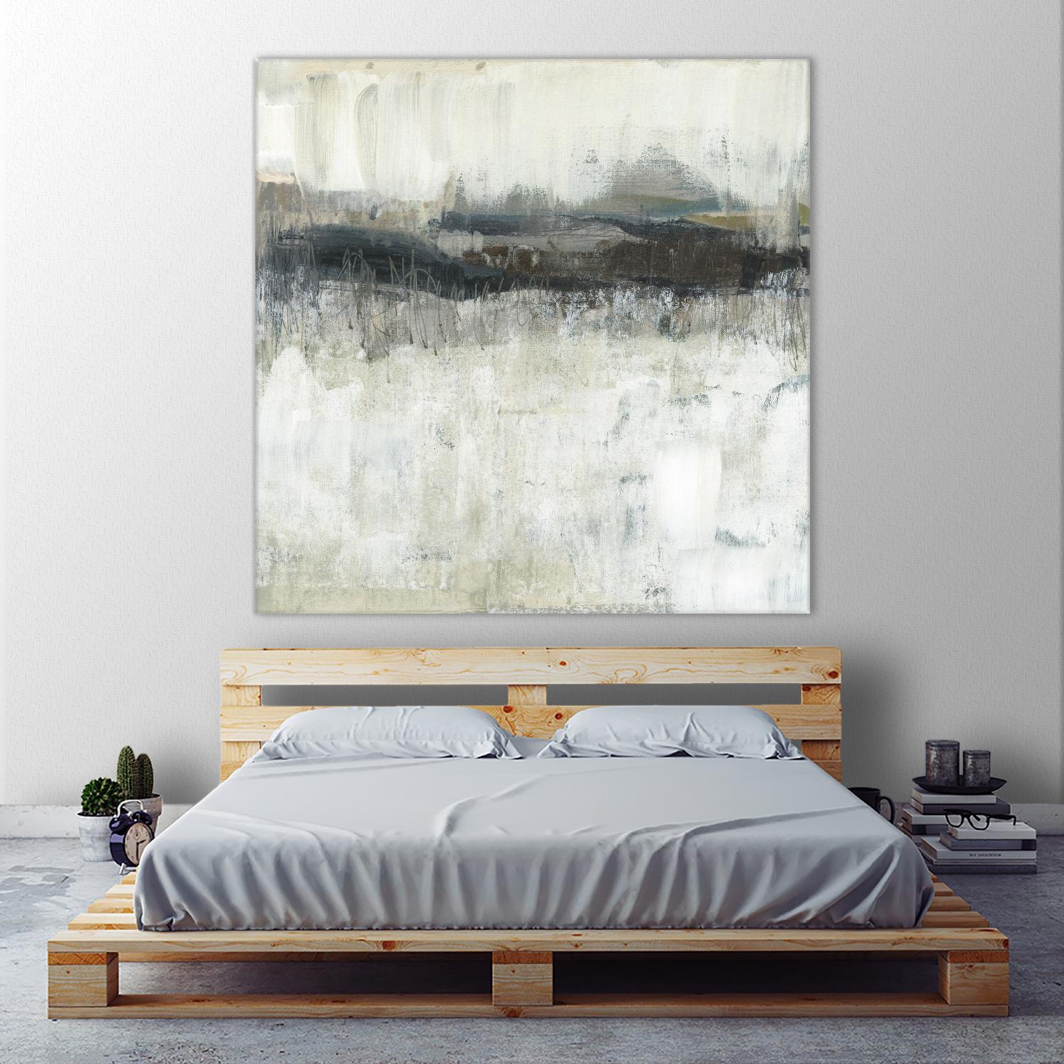 Neutral Horizon Line II by Jennifer Goldberger on GIANT ART - beige abstract abstract