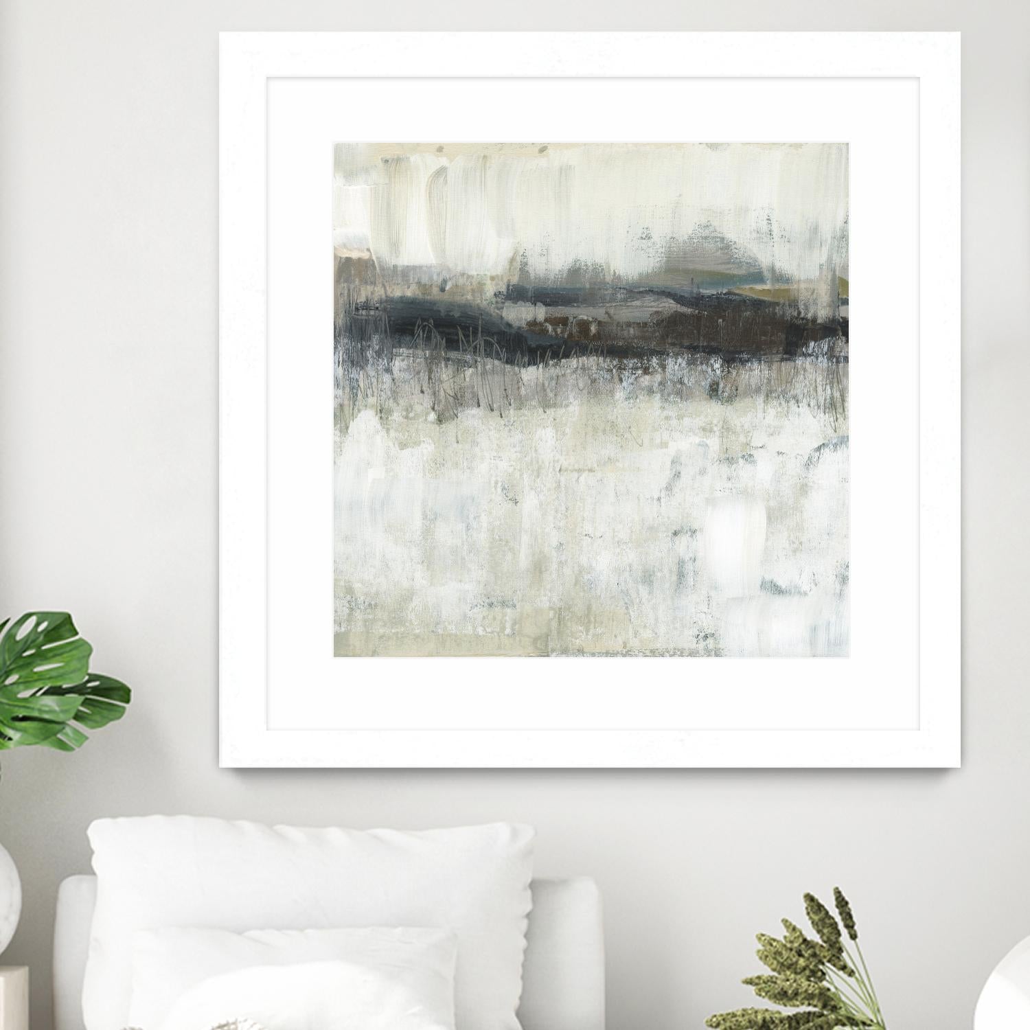 Neutral Horizon Line II by Jennifer Goldberger on GIANT ART - beige abstract abstract