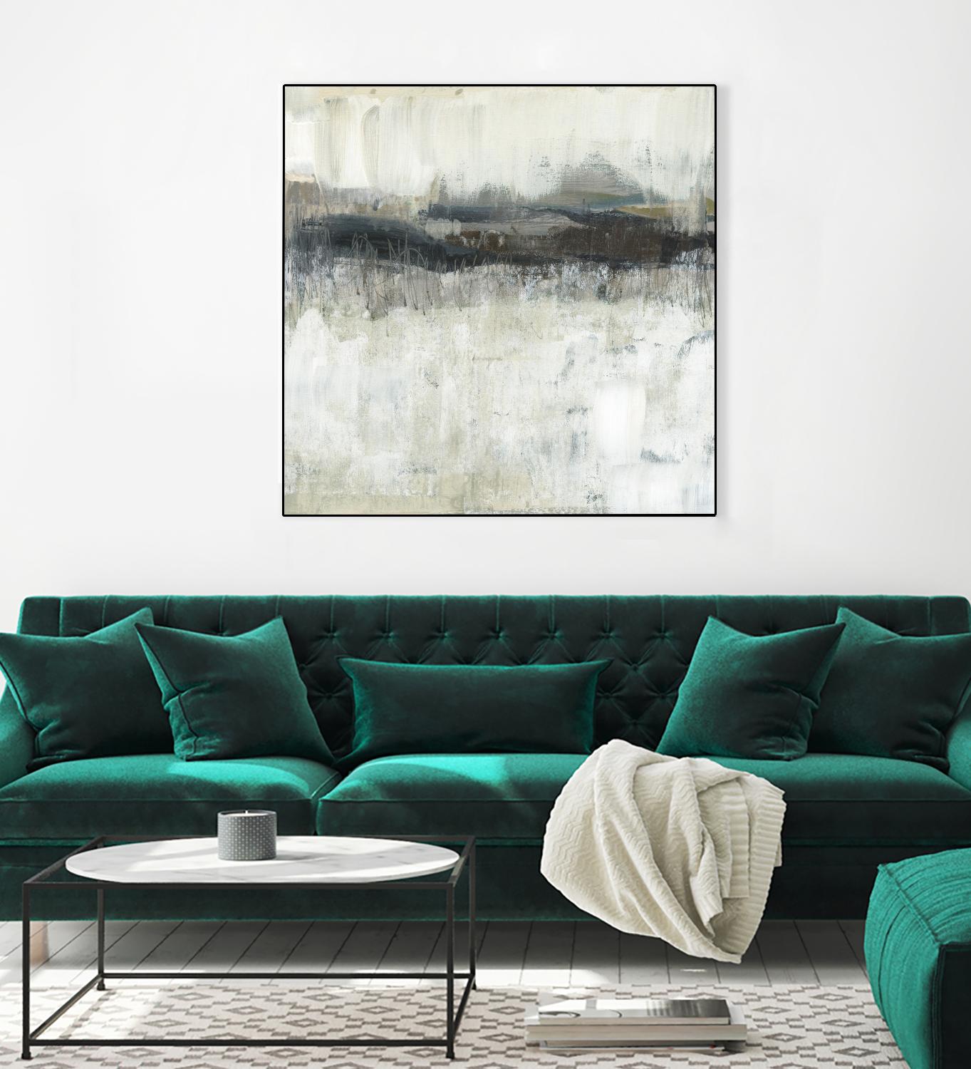 Neutral Horizon Line II by Jennifer Goldberger on GIANT ART - beige abstract abstract