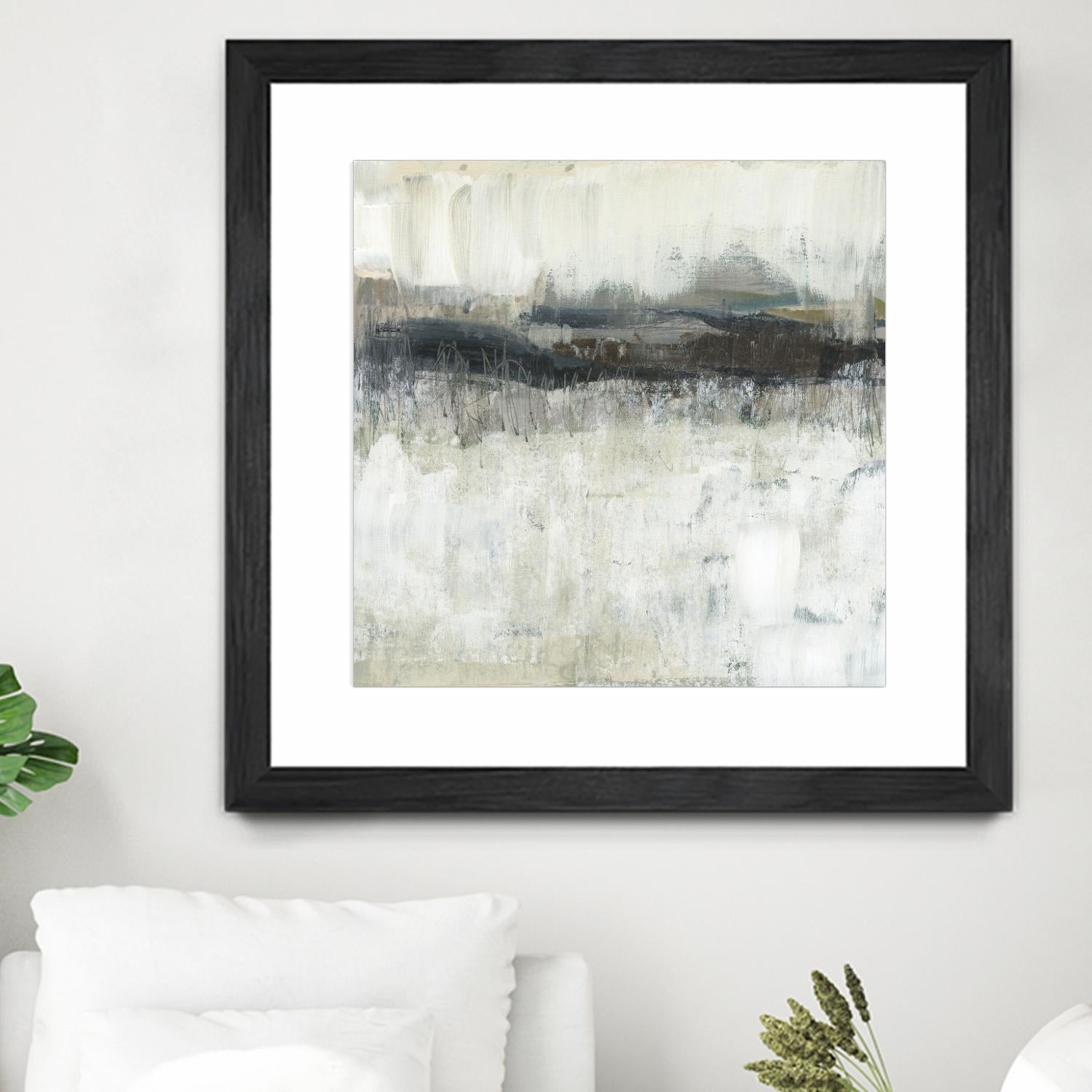 Neutral Horizon Line II by Jennifer Goldberger on GIANT ART - beige abstract abstract
