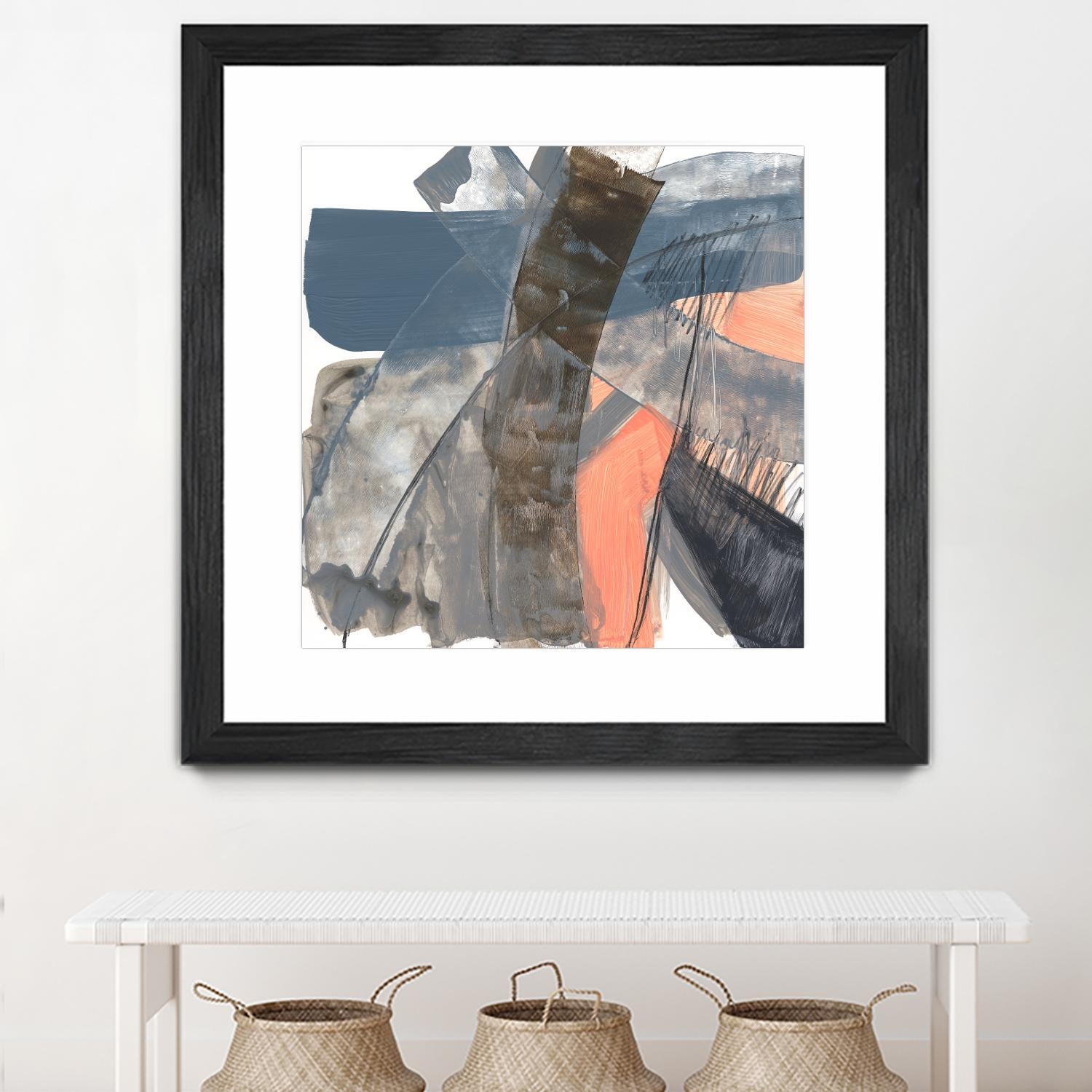 Neutrals & Coral II by Jennifer Goldberger on GIANT ART - grey  abstract abstract