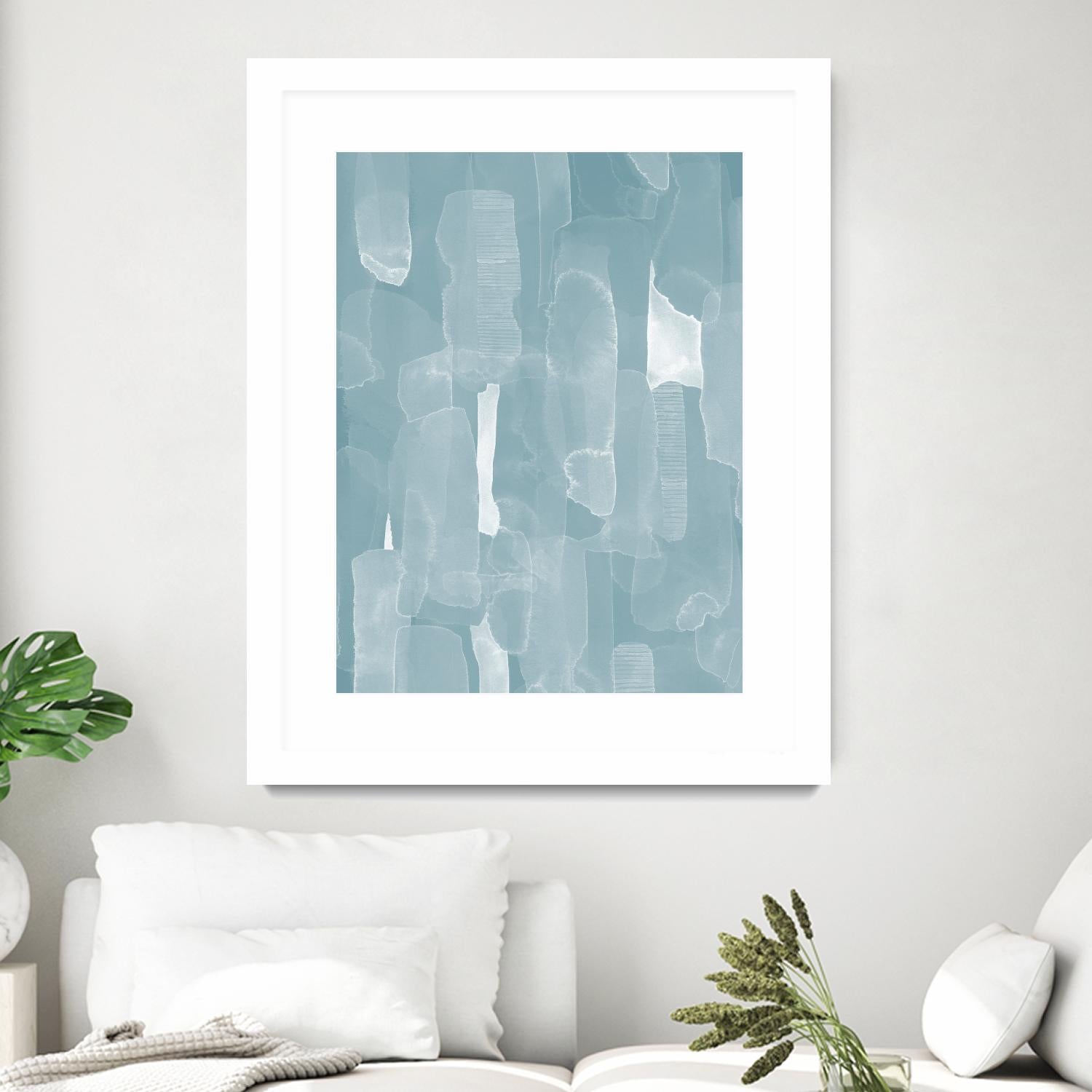 Smoke Stack I by Grace Popp on GIANT ART - blue abstract abstract