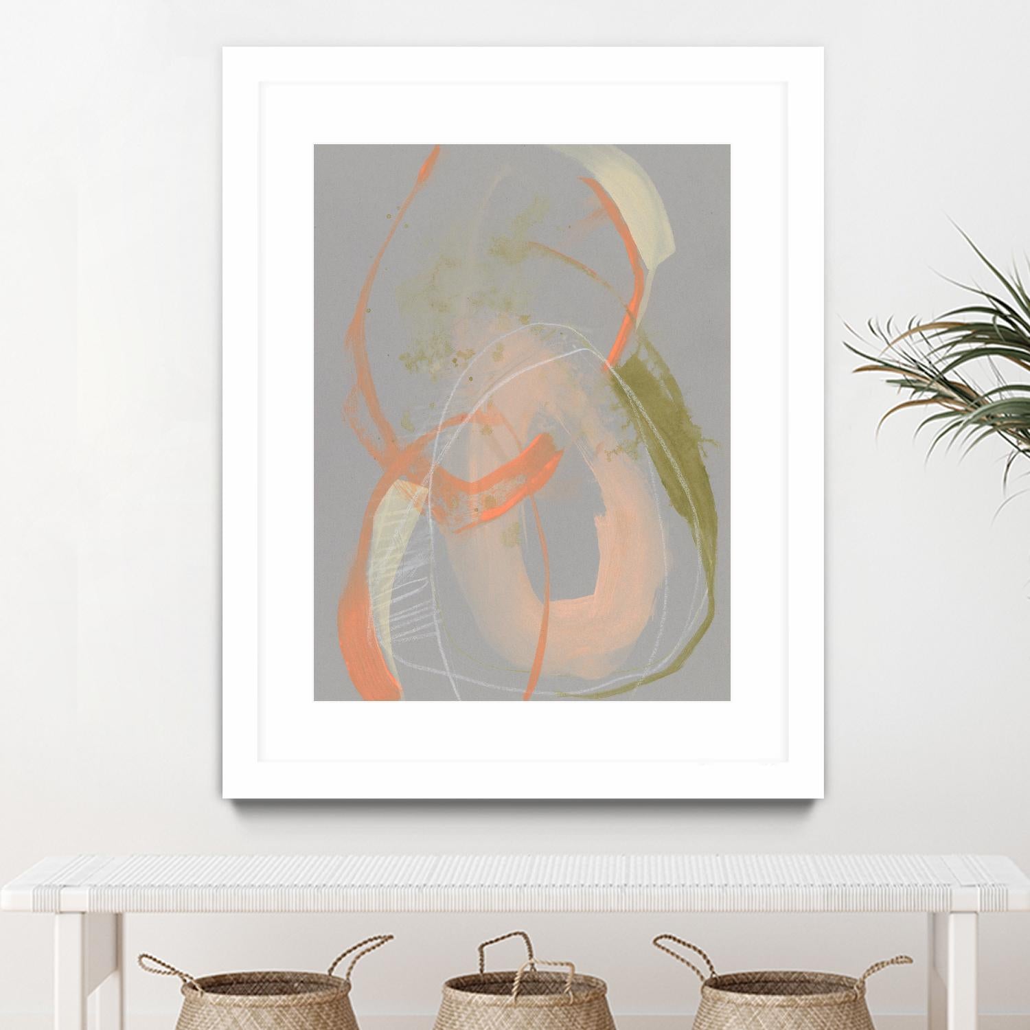 Pastel Loops I by Jennifer Goldberger on GIANT ART - orange abstract abstract