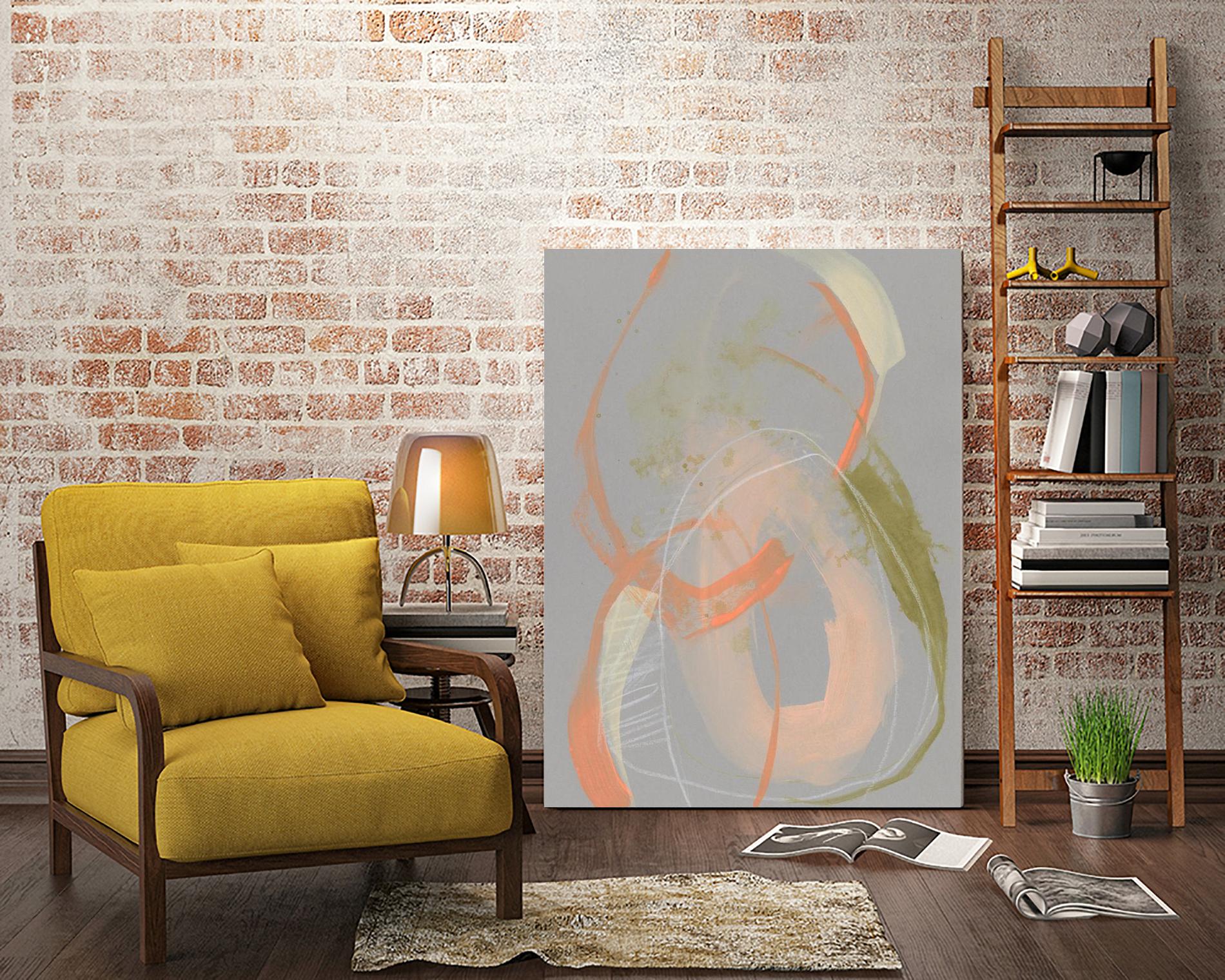 Pastel Loops I by Jennifer Goldberger on GIANT ART - orange abstract abstract
