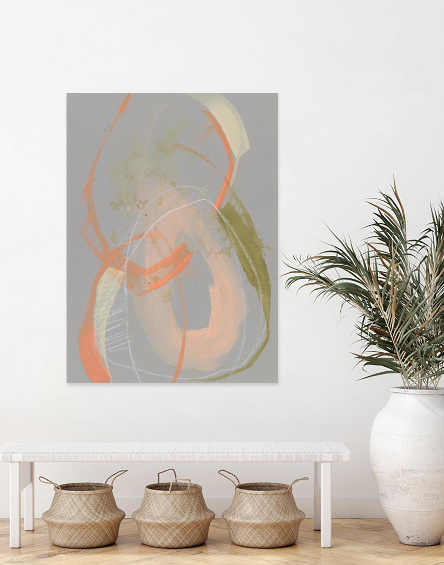 Pastel Loops I by Jennifer Goldberger on GIANT ART - orange abstract abstract