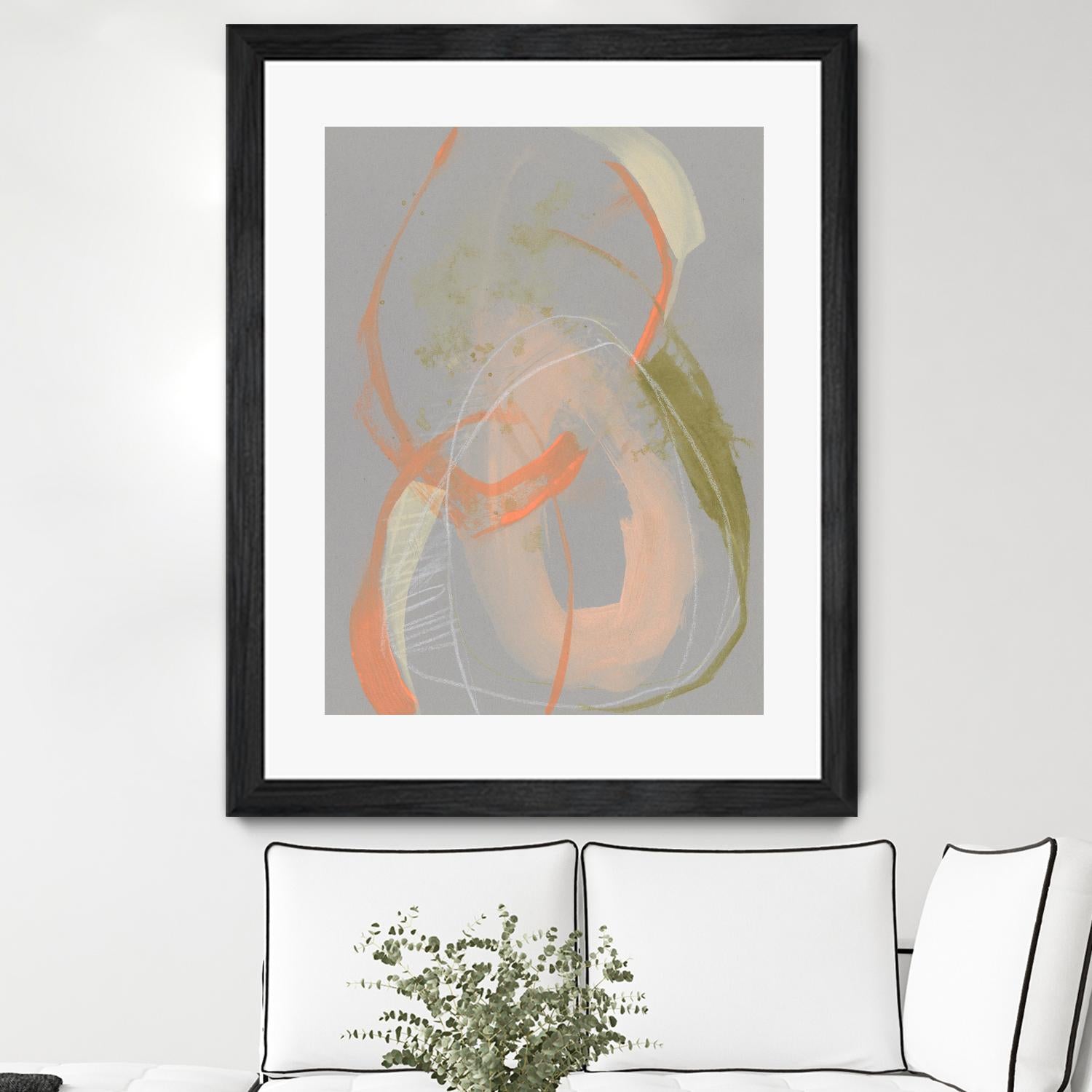 Pastel Loops I by Jennifer Goldberger on GIANT ART - orange abstract abstract