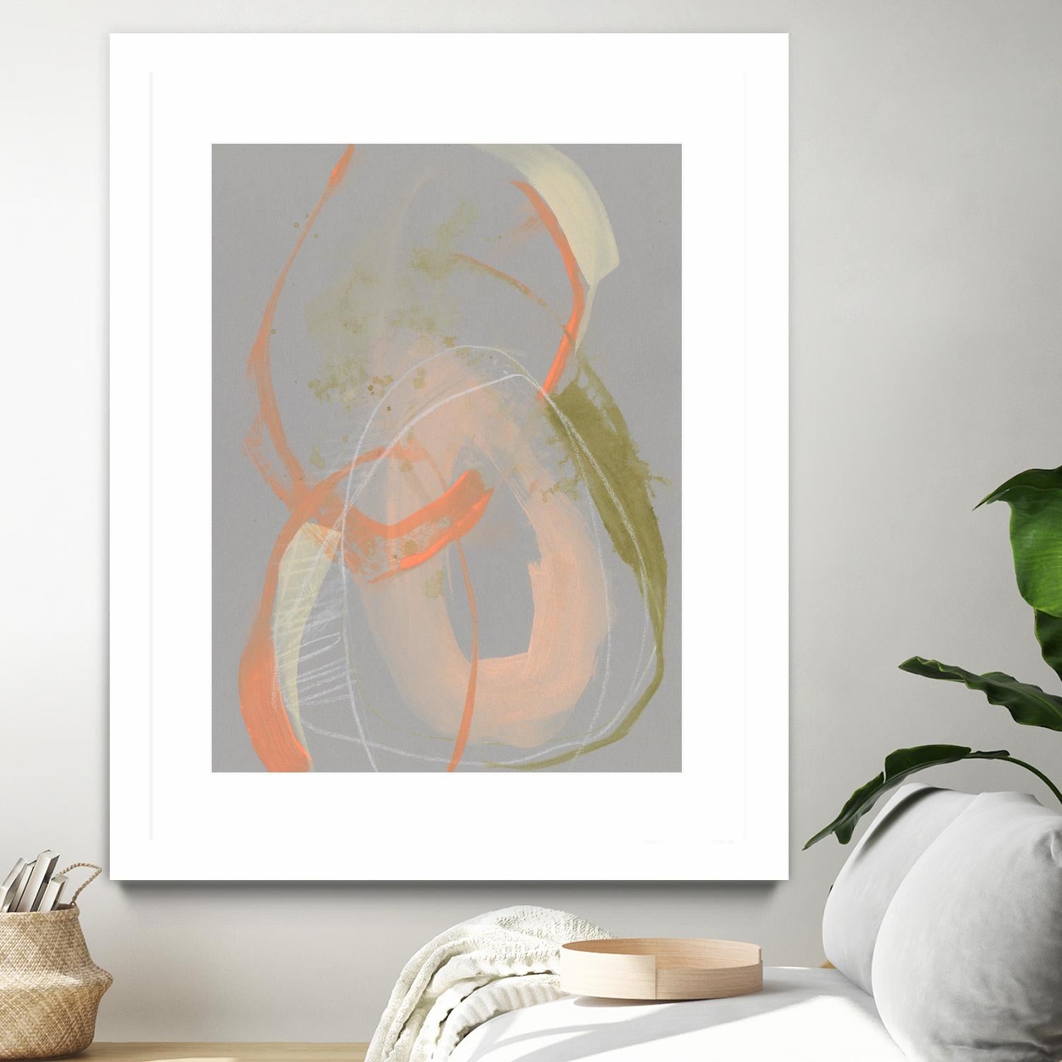 Pastel Loops I by Jennifer Goldberger on GIANT ART - orange abstract abstract