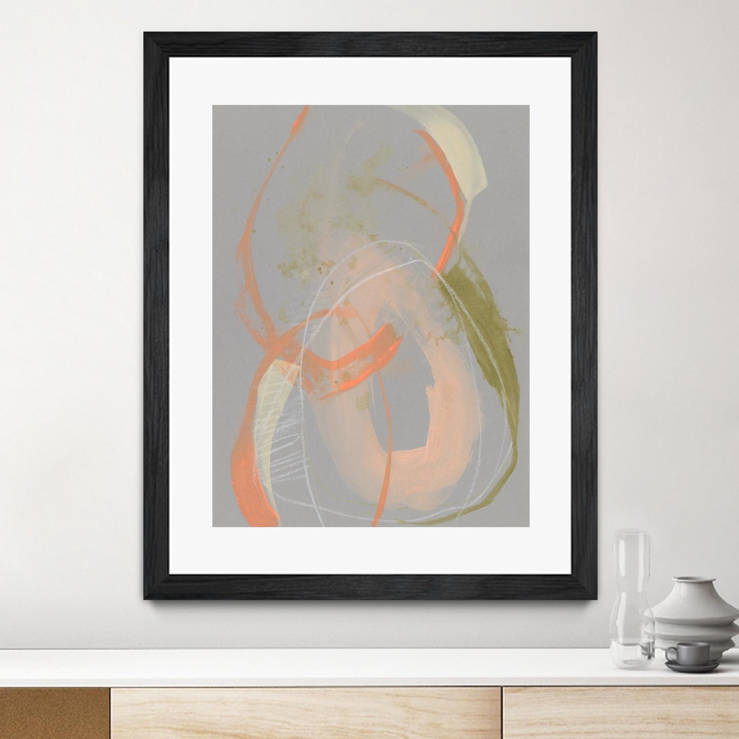Pastel Loops I by Jennifer Goldberger on GIANT ART - orange abstract abstract