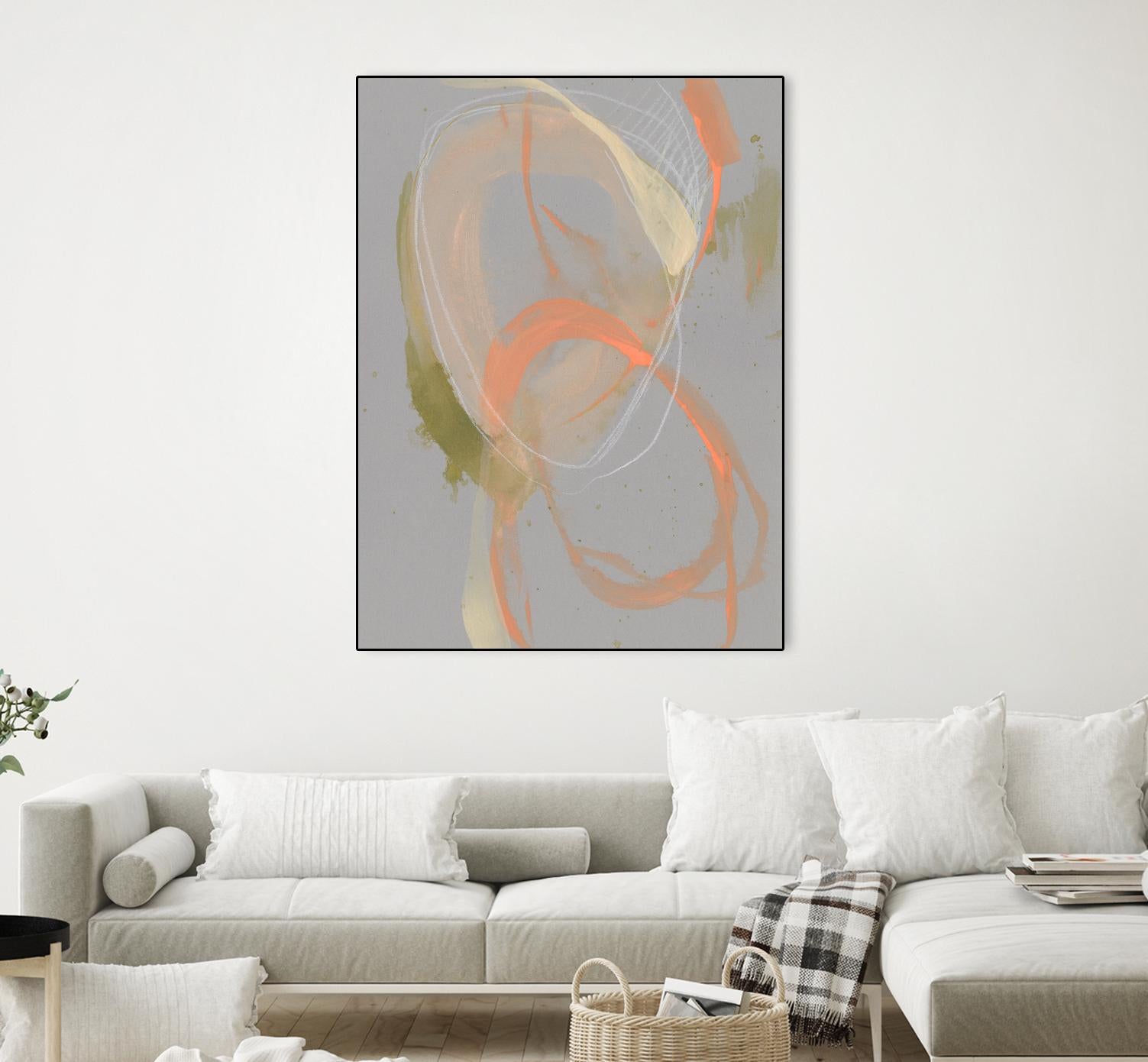Pastel Loops II by Jennifer Goldberger on GIANT ART - beige abstract abstract