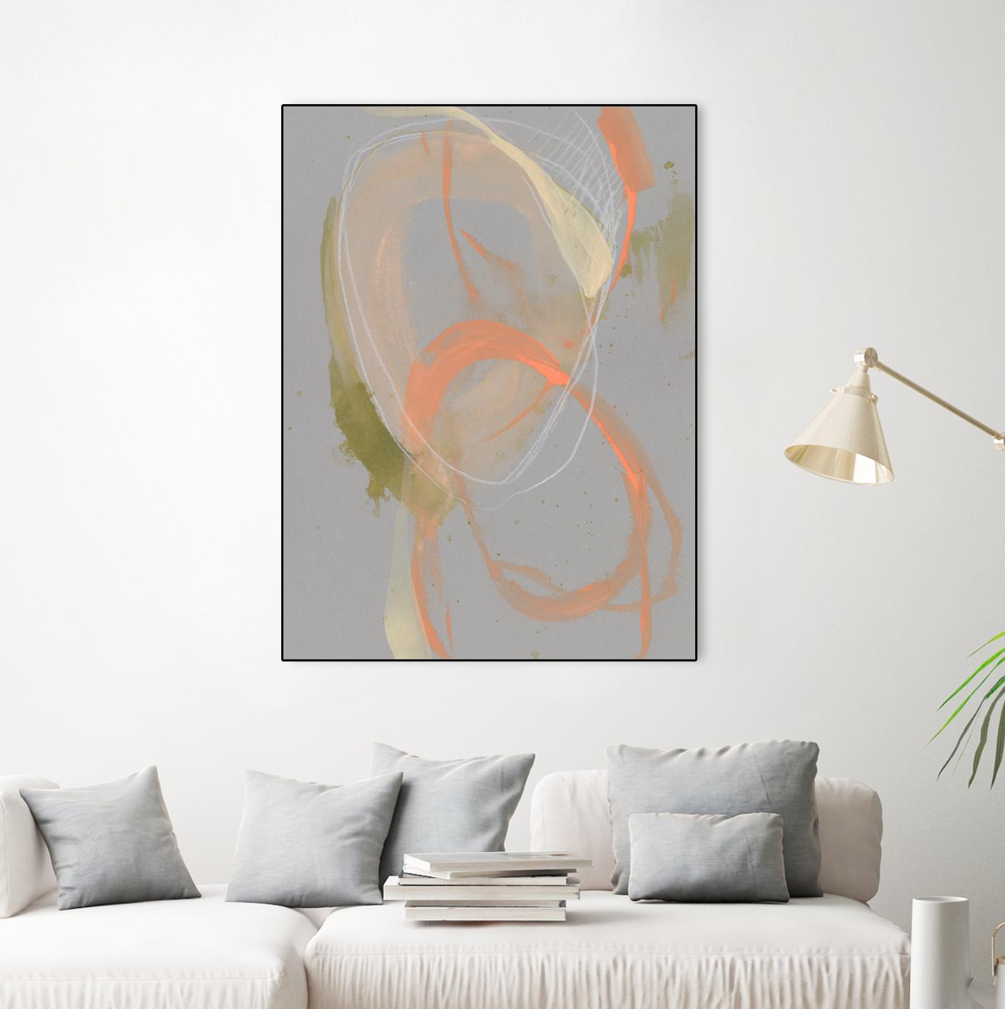 Pastel Loops II by Jennifer Goldberger on GIANT ART - beige abstract abstract