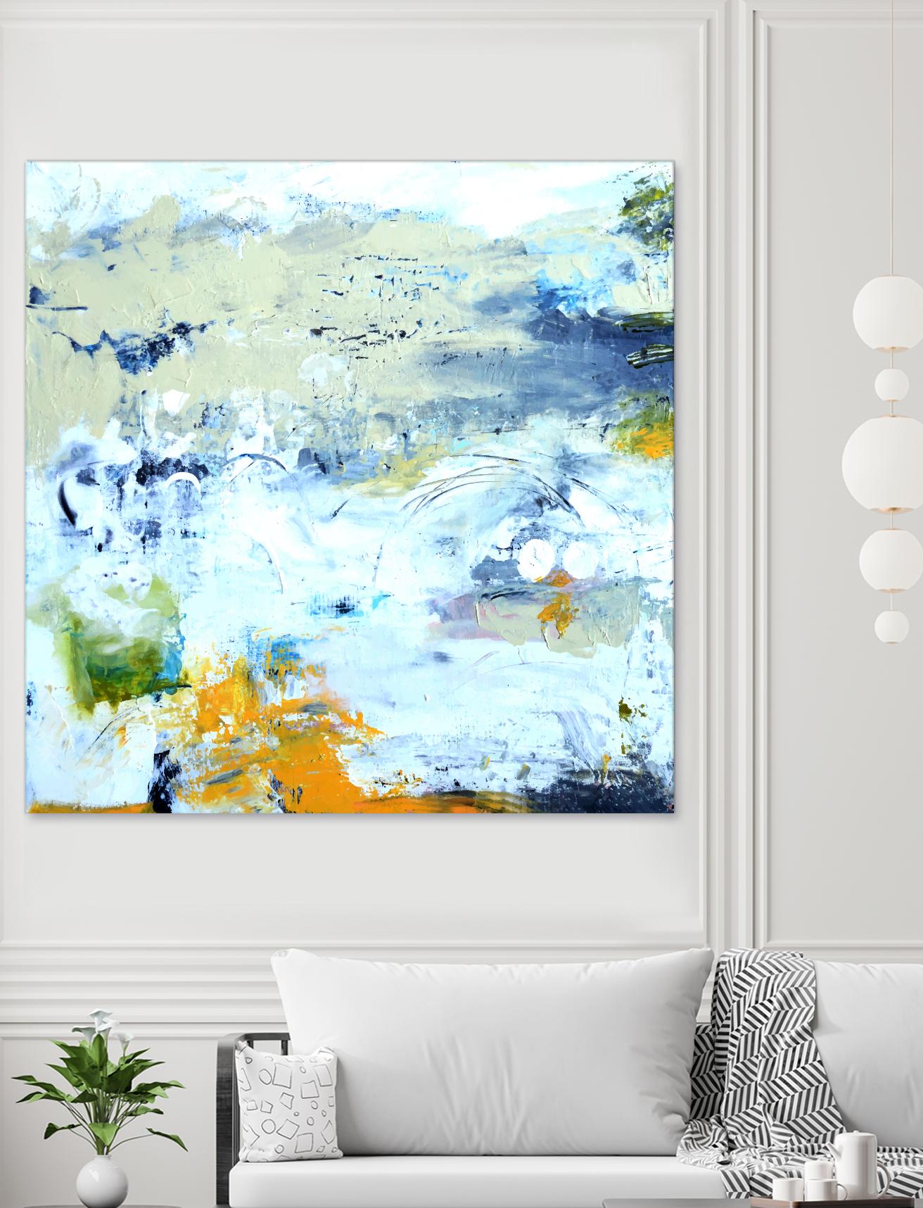 Abstract Beach by Karen Fields on GIANT ART - green abstract abstract