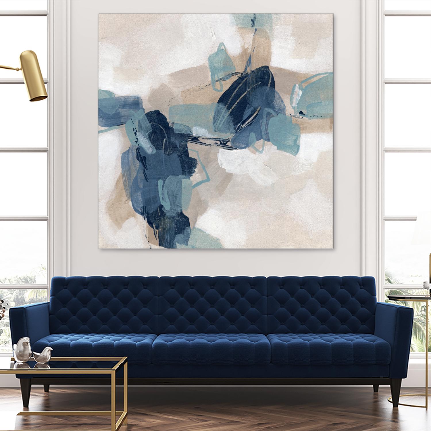 Blues Chorus I by June Vess on GIANT ART - beige abstract abstract