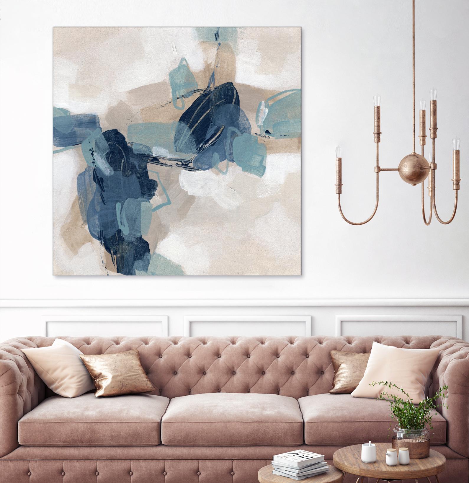 Blues Chorus I by June Vess on GIANT ART - beige abstract abstract