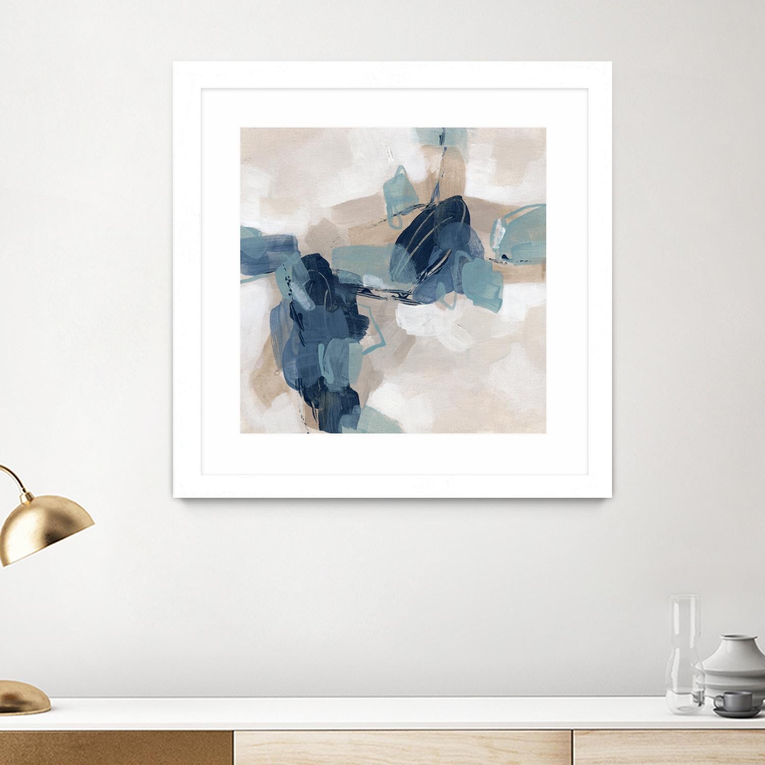 Blues Chorus I by June Vess on GIANT ART - beige abstract abstract