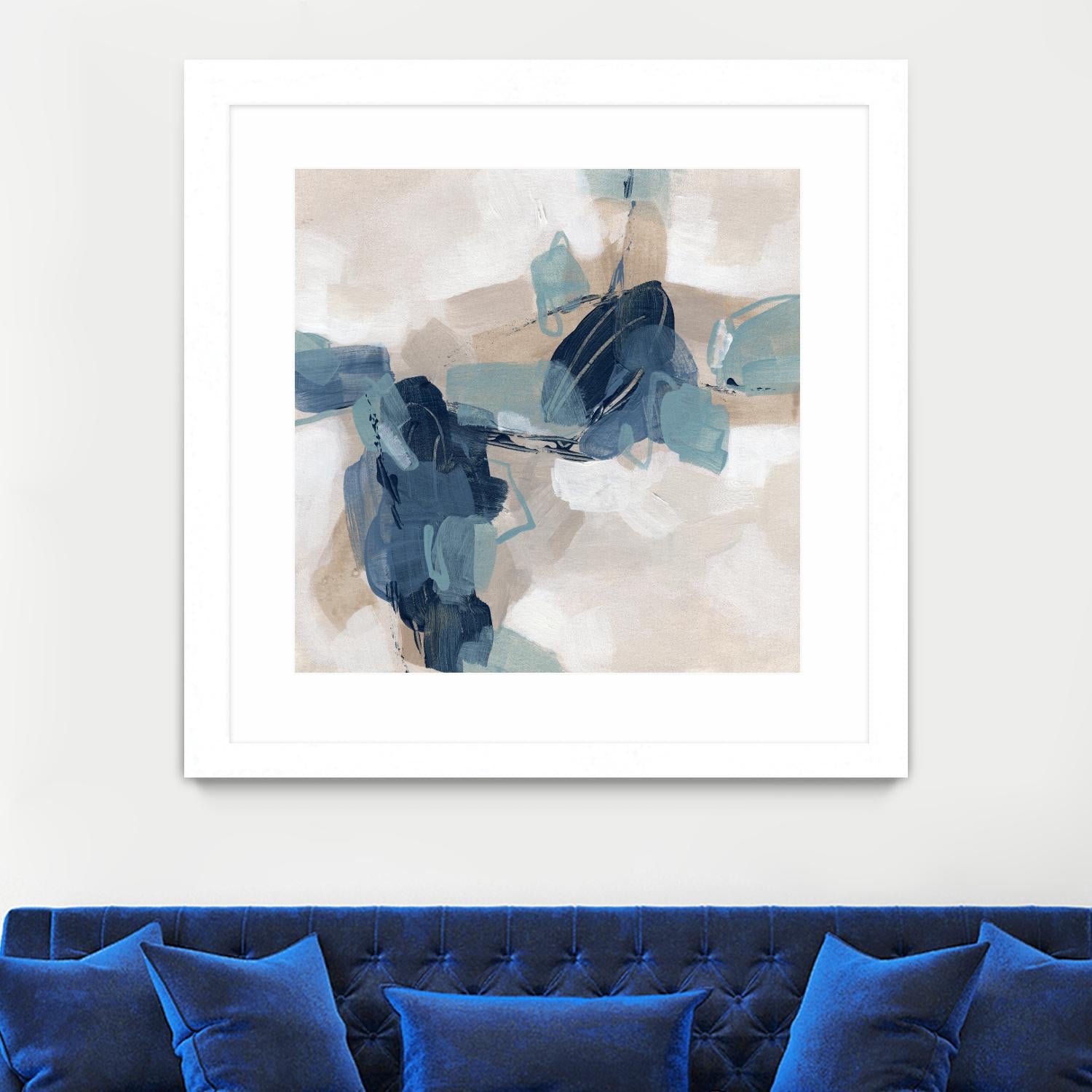 Blues Chorus I by June Vess on GIANT ART - beige abstract abstract