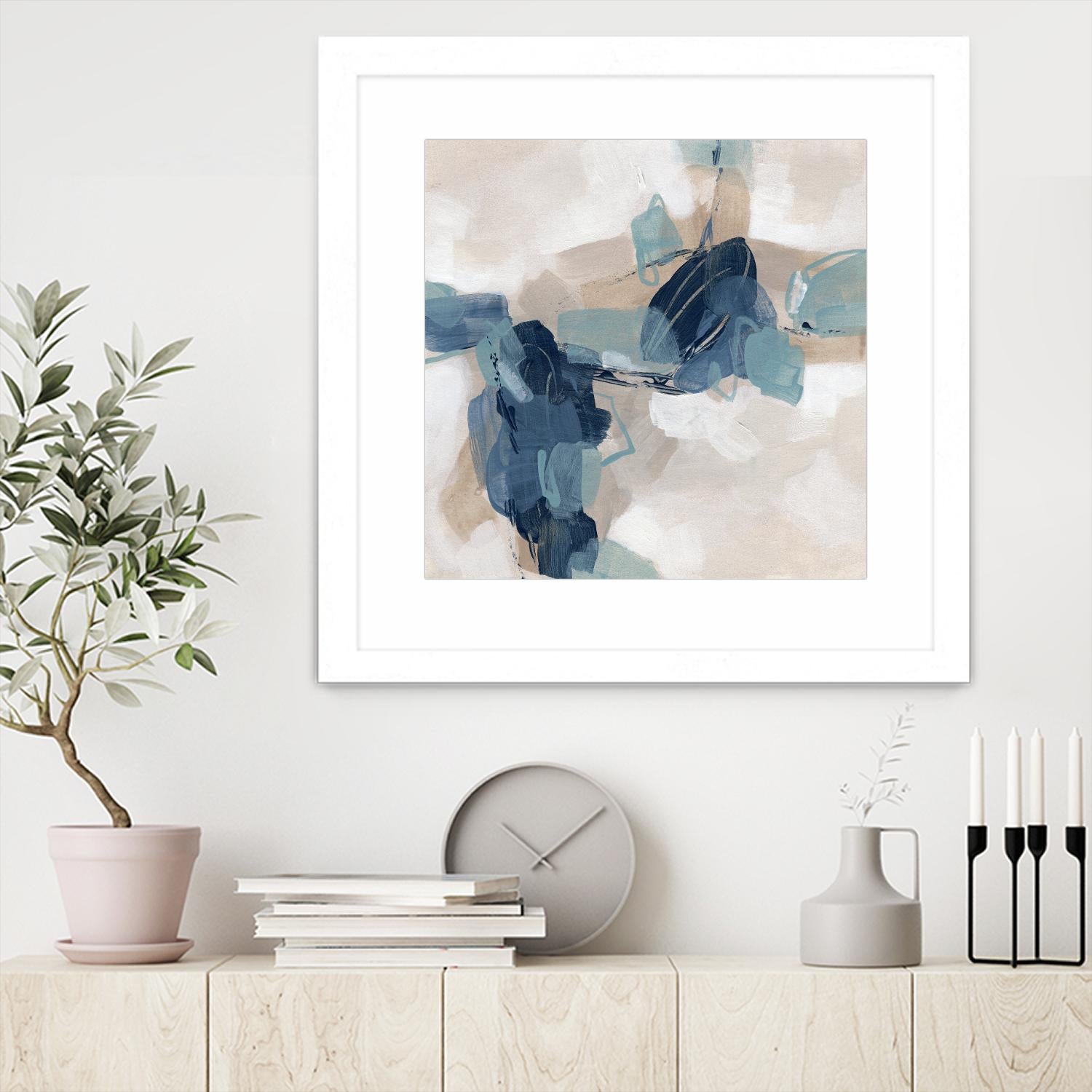 Blues Chorus I by June Vess on GIANT ART - beige abstract abstract