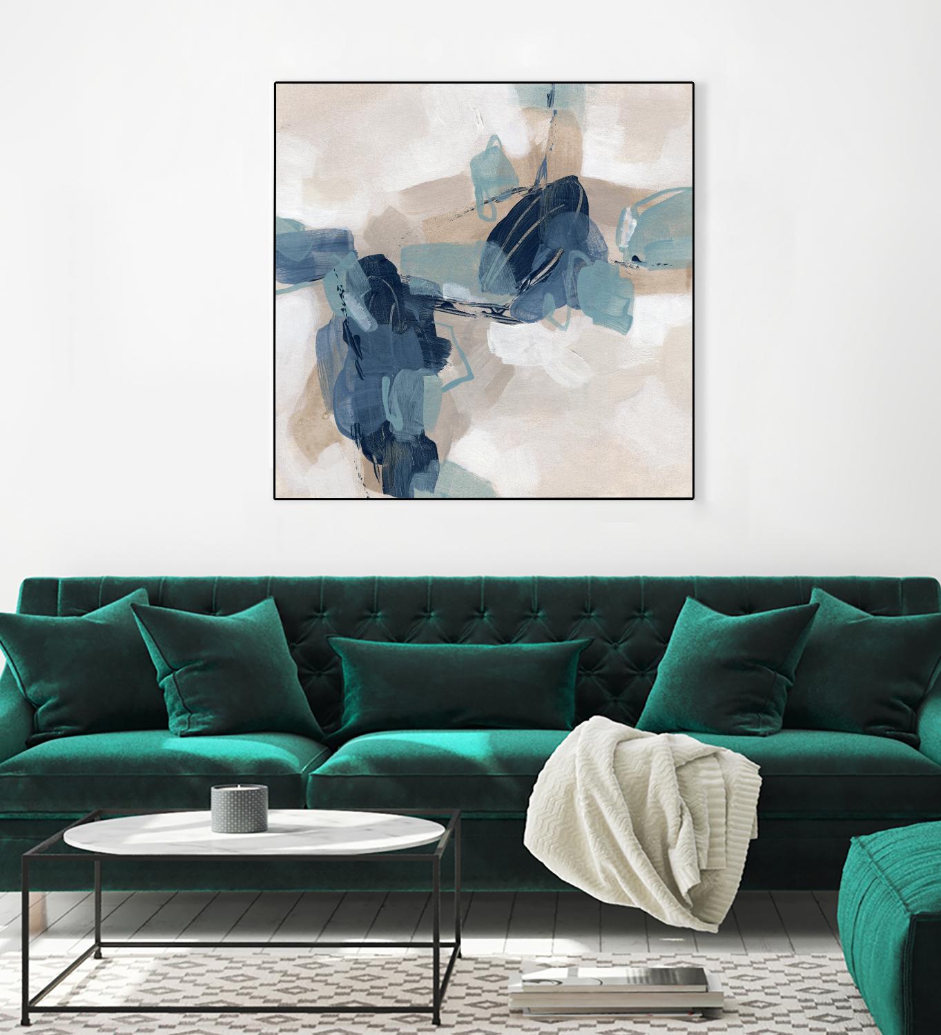 Blues Chorus I by June Vess on GIANT ART - beige abstract abstract