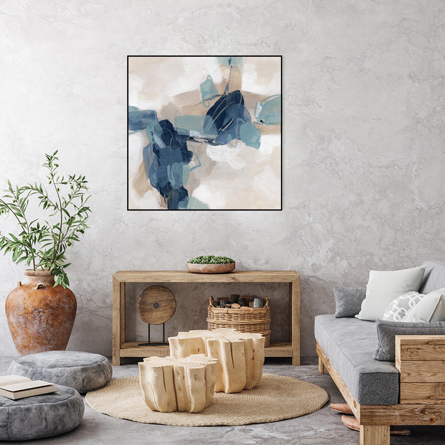 Blues Chorus I by June Vess on GIANT ART - beige abstract abstract