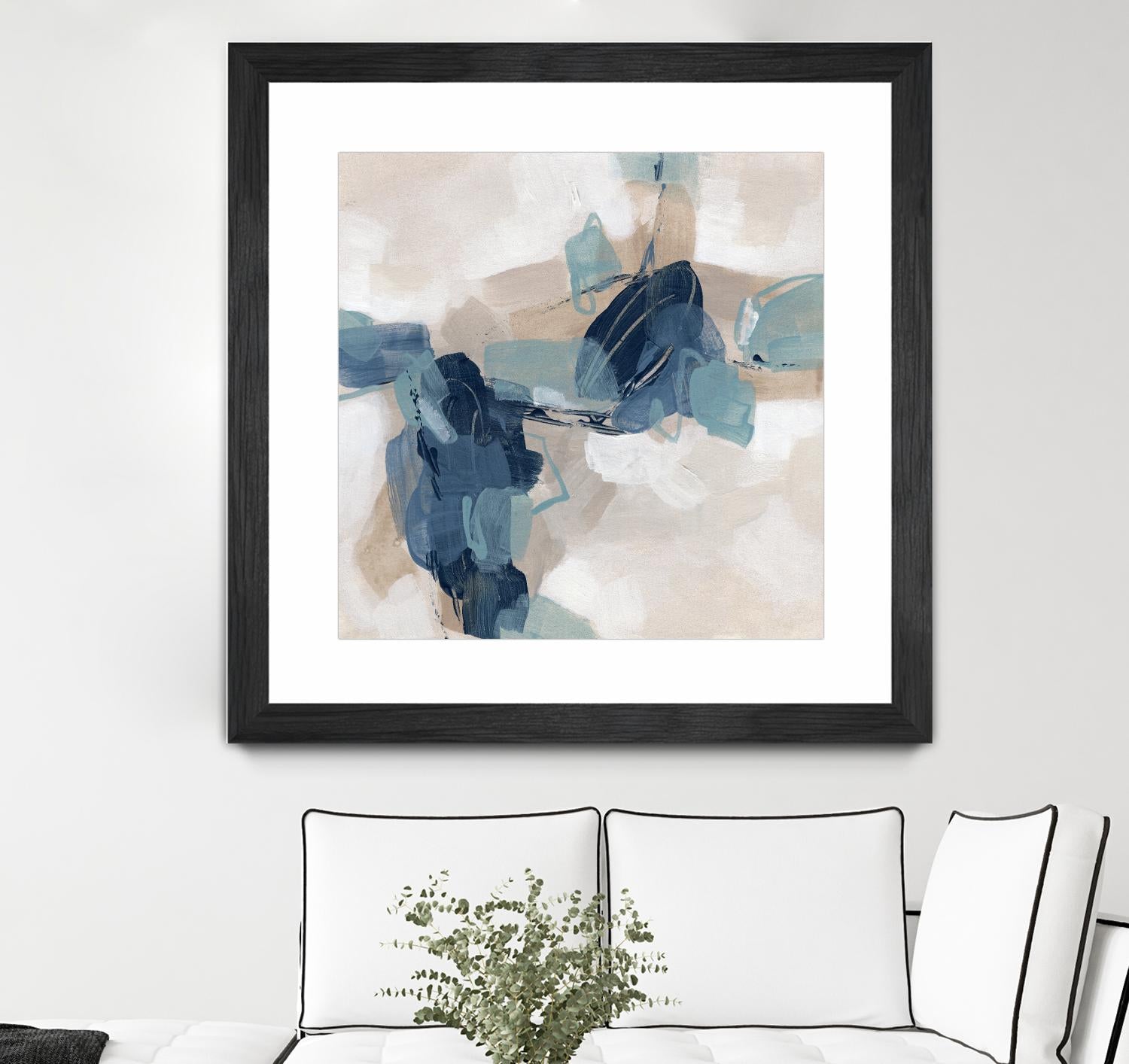 Blues Chorus I by June Vess on GIANT ART - beige abstract abstract