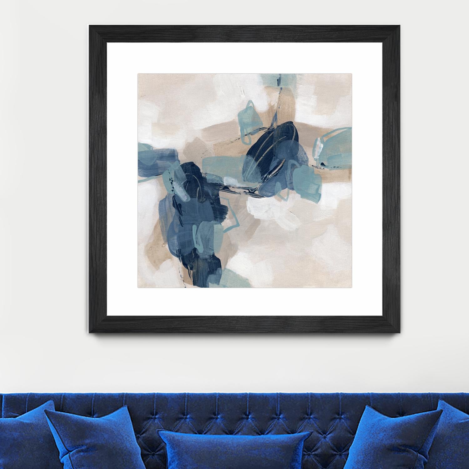 Blues Chorus I by June Vess on GIANT ART - beige abstract abstract