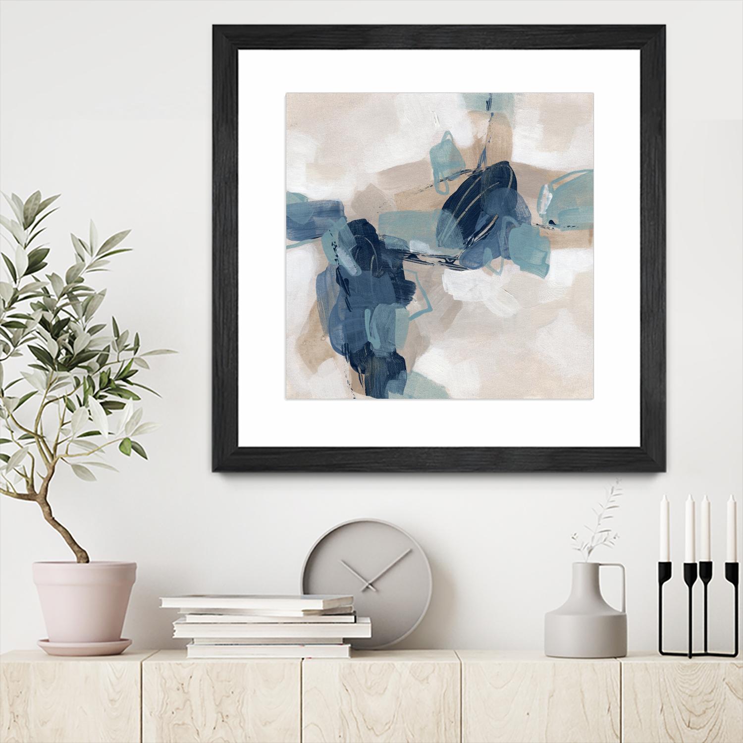 Blues Chorus I by June Vess on GIANT ART - beige abstract abstract