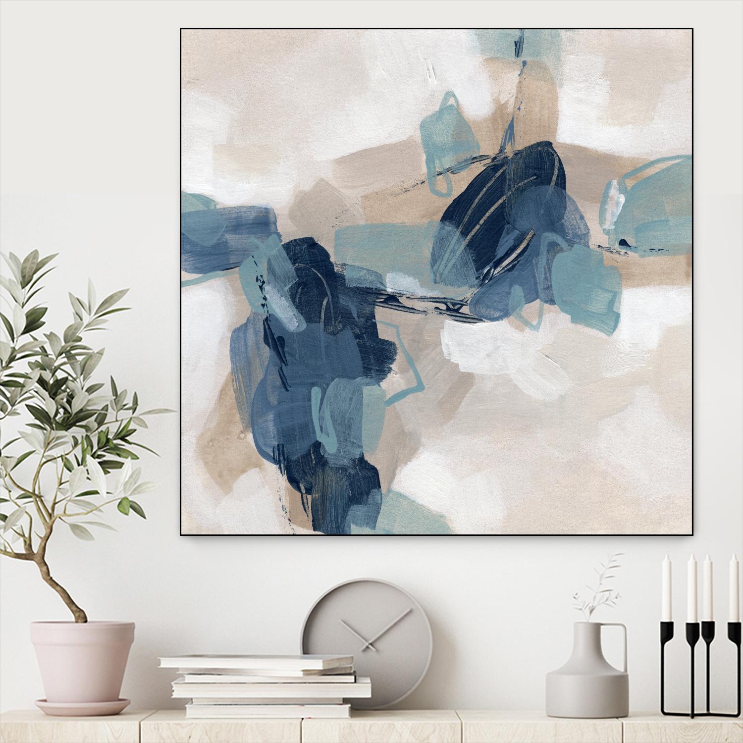 Blues Chorus I by June Vess on GIANT ART - beige abstract abstract