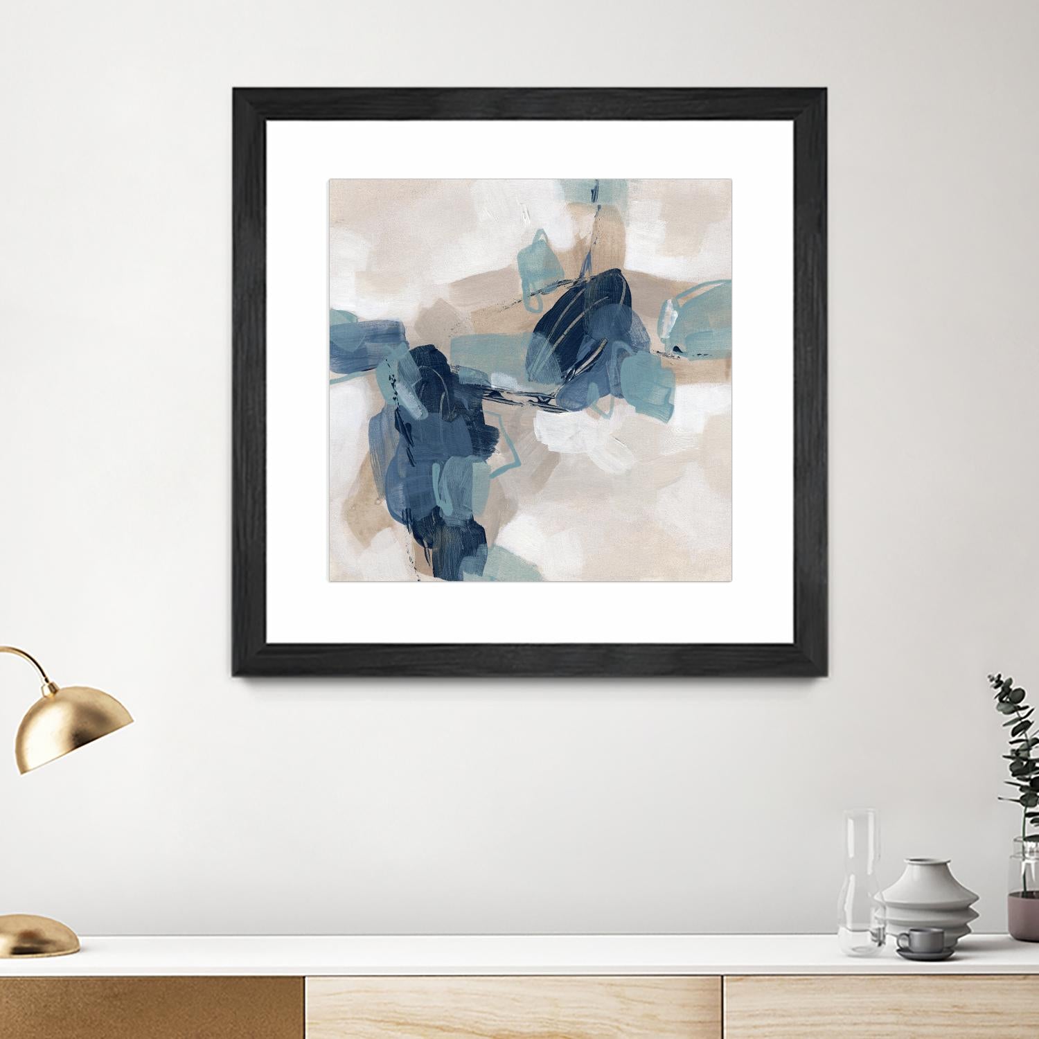 Blues Chorus I by June Vess on GIANT ART - beige abstract abstract