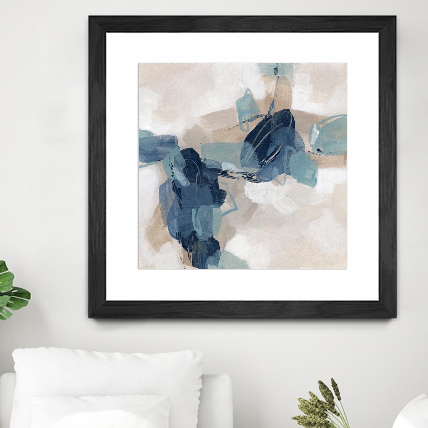 Blues Chorus I by June Vess on GIANT ART - beige abstract abstract