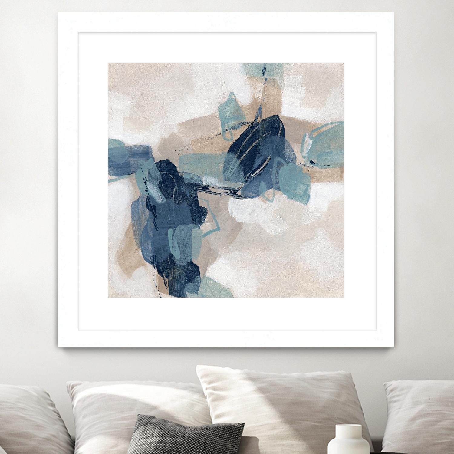 Blues Chorus I by June Vess on GIANT ART - beige abstract abstract