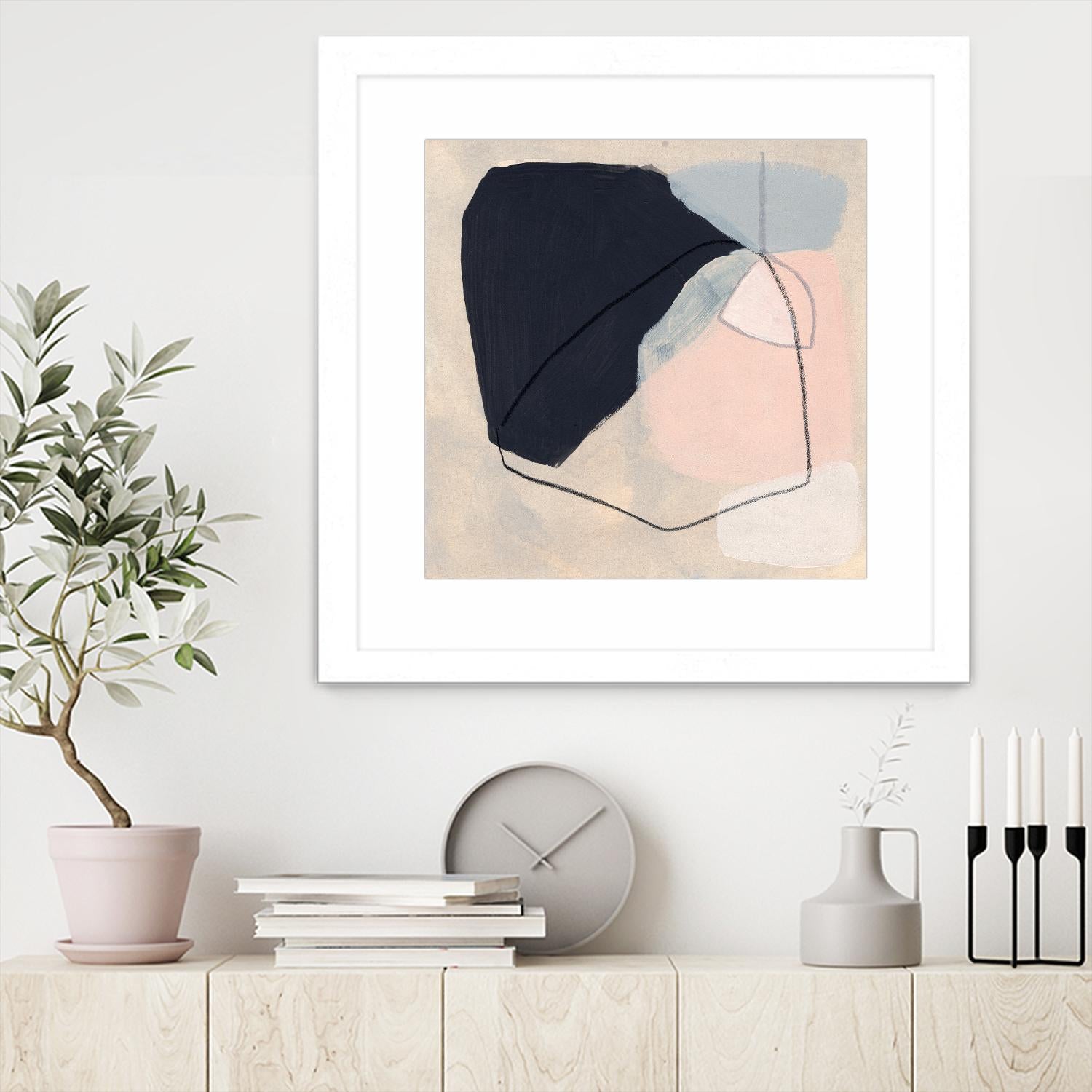 Keystone I by June Vess on GIANT ART - pink abstract abstract