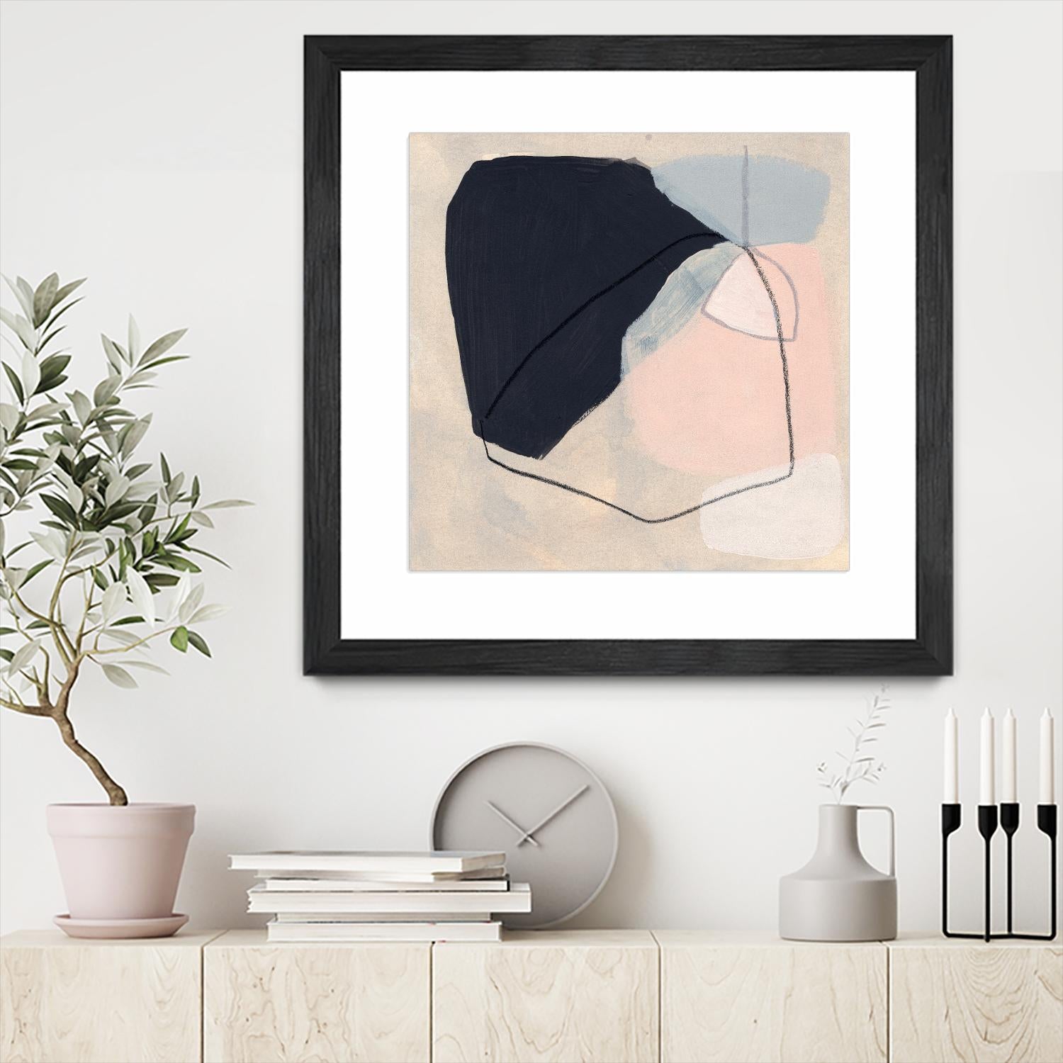 Keystone I by June Vess on GIANT ART - pink abstract abstract