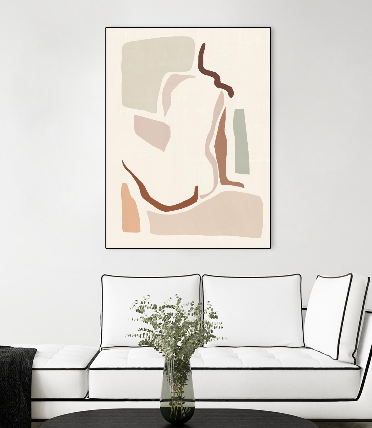 Lounge Abstract I by Victoria Barnes on GIANT ART - pink fashion & figurative abstract