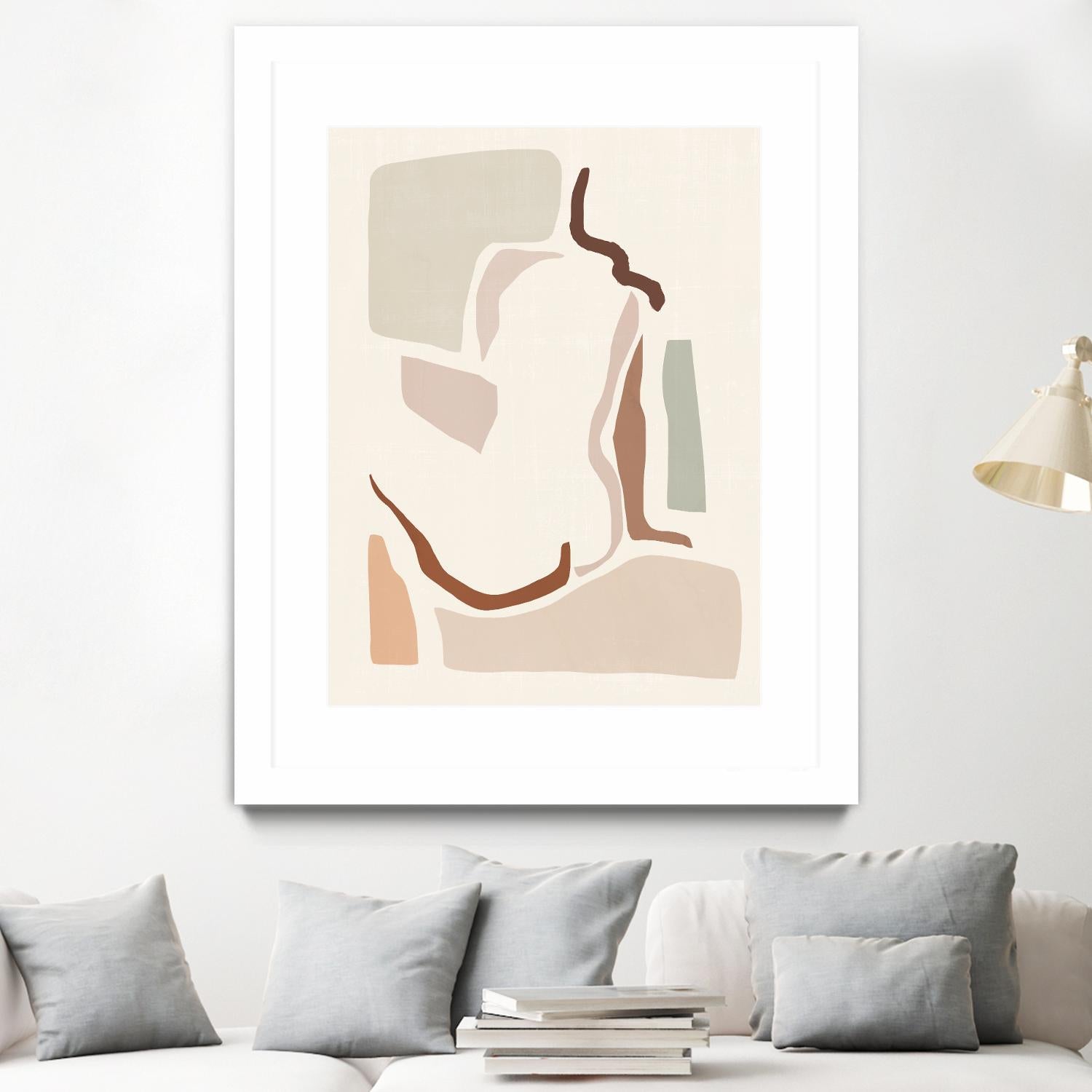 Lounge Abstract I by Victoria Barnes on GIANT ART - pink fashion & figurative abstract