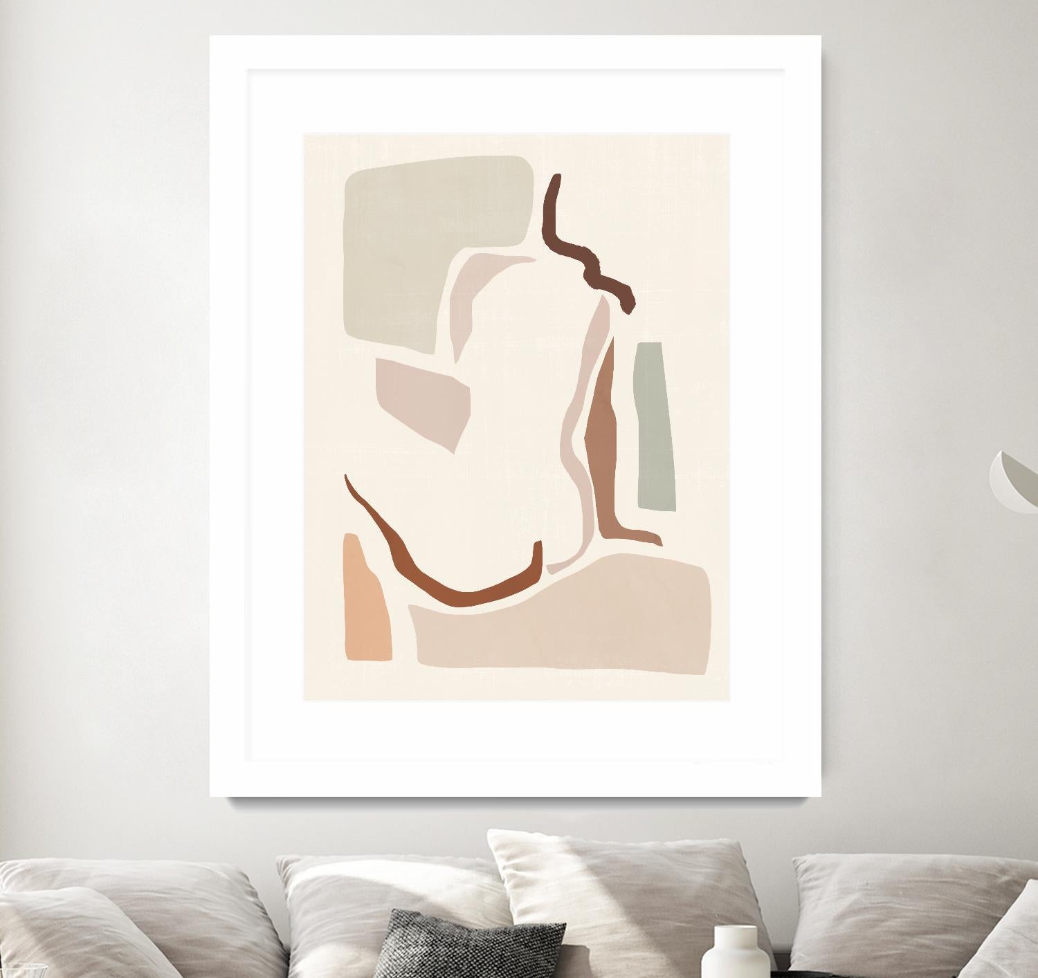Lounge Abstract I by Victoria Barnes on GIANT ART - pink fashion & figurative abstract