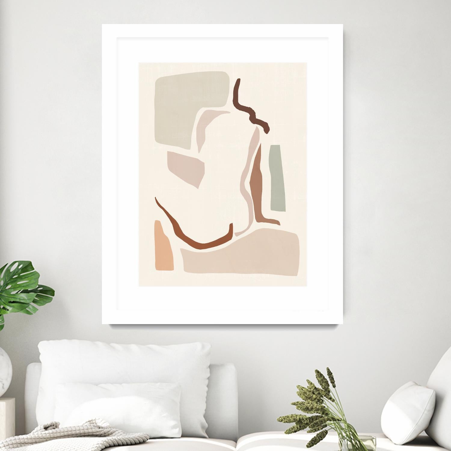 Lounge Abstract I by Victoria Barnes on GIANT ART - pink fashion & figurative abstract