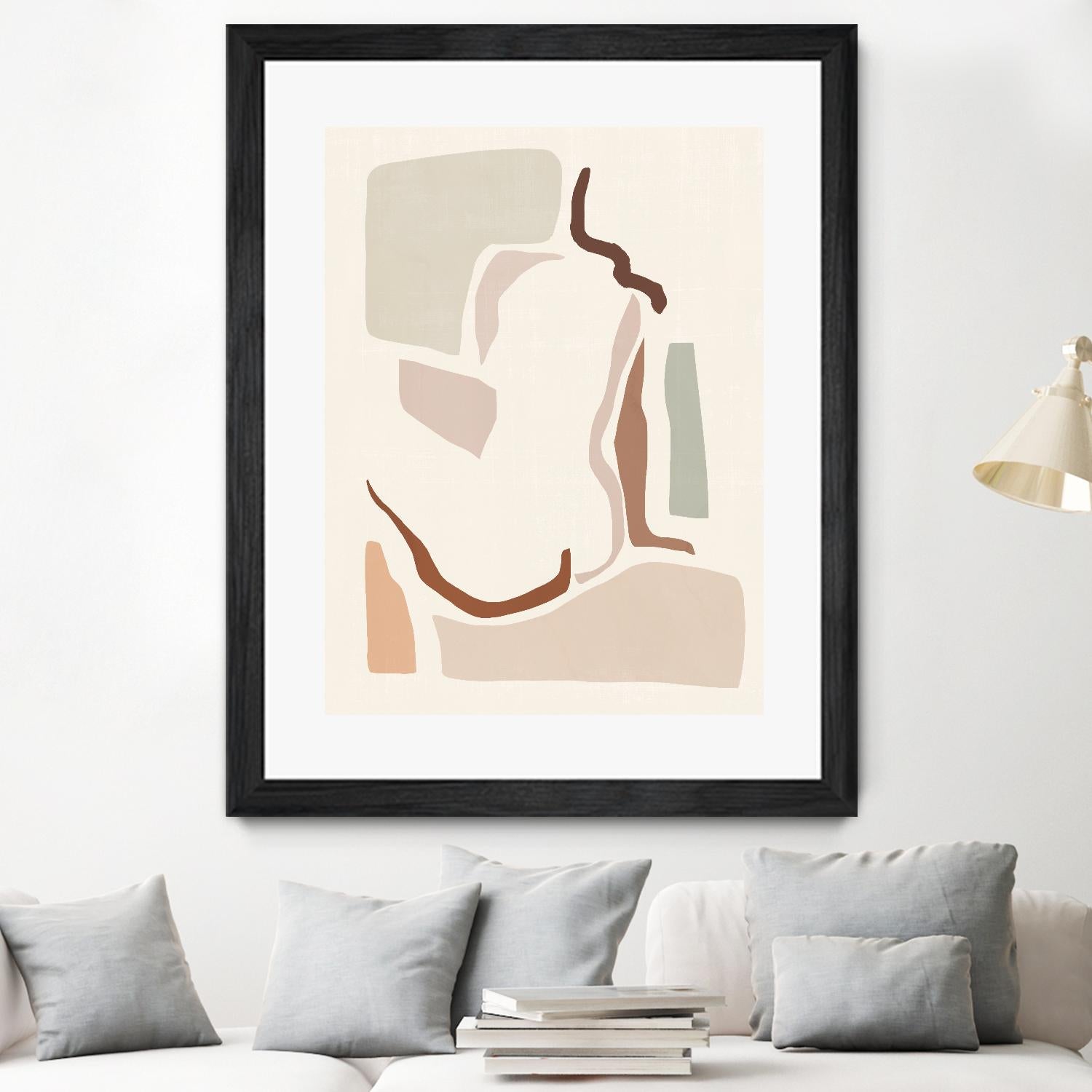 Lounge Abstract I by Victoria Barnes on GIANT ART - pink fashion & figurative abstract