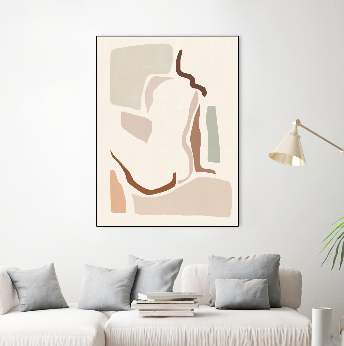Lounge Abstract I by Victoria Barnes on GIANT ART - pink fashion & figurative abstract