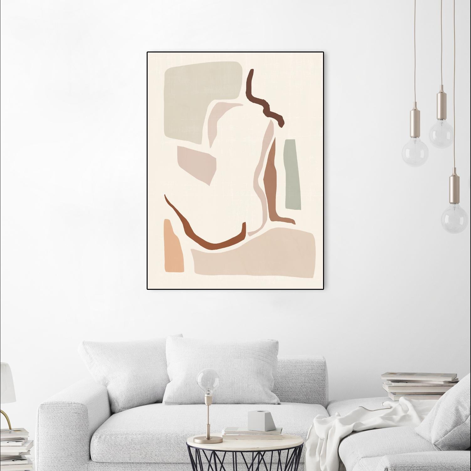Lounge Abstract I by Victoria Barnes on GIANT ART - pink fashion & figurative abstract