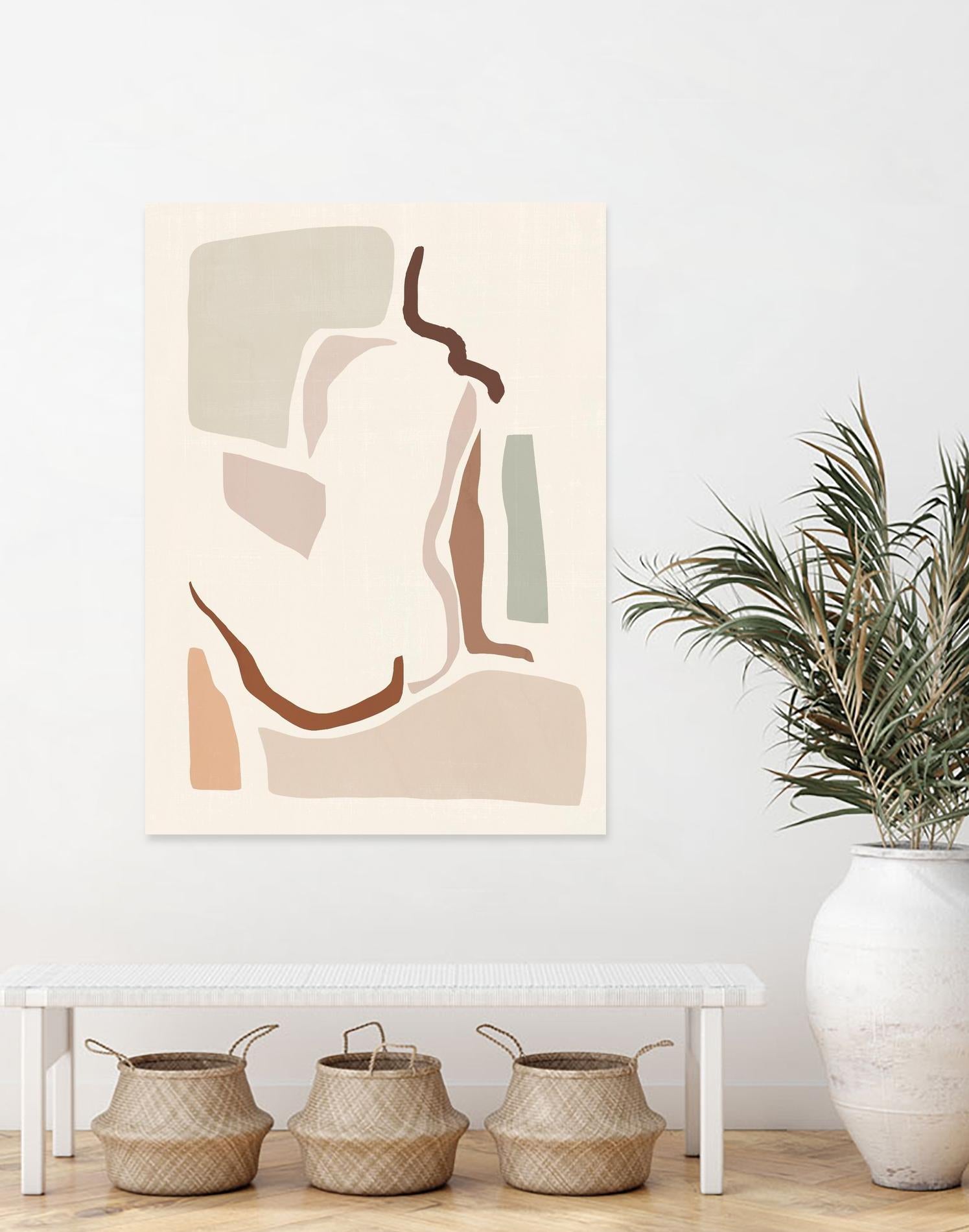 Lounge Abstract I by Victoria Barnes on GIANT ART - pink fashion & figurative abstract