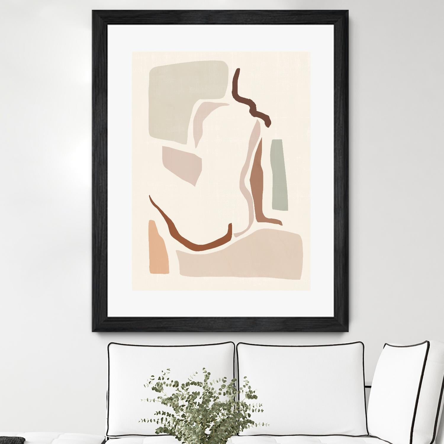 Lounge Abstract I by Victoria Barnes on GIANT ART - pink fashion & figurative abstract