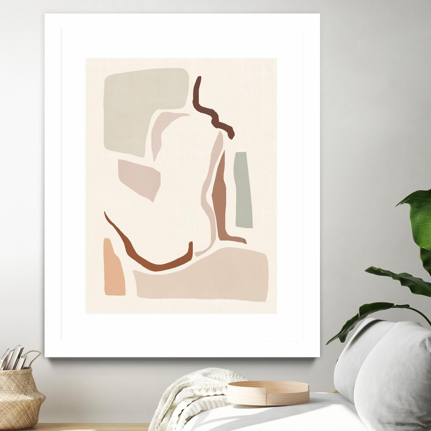 Lounge Abstract I by Victoria Barnes on GIANT ART - pink fashion & figurative abstract