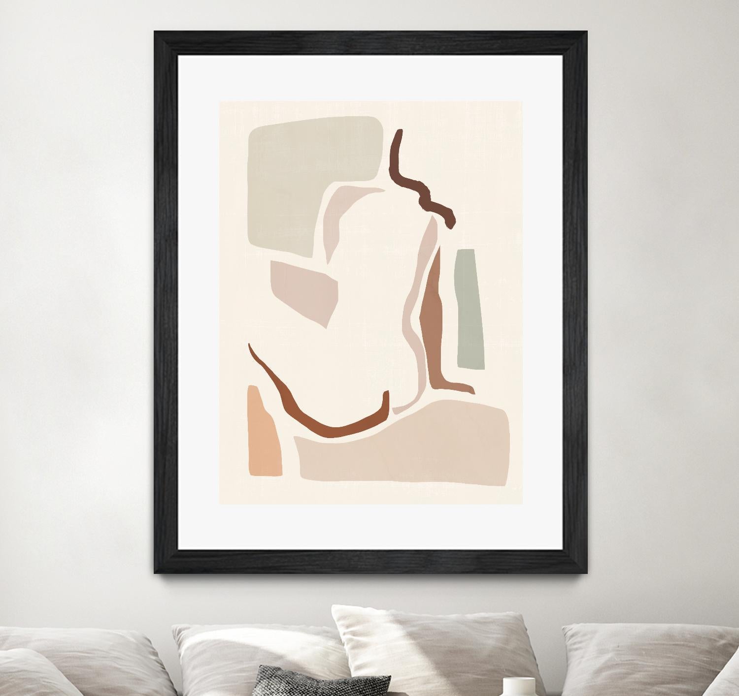 Lounge Abstract I by Victoria Barnes on GIANT ART - pink fashion & figurative abstract