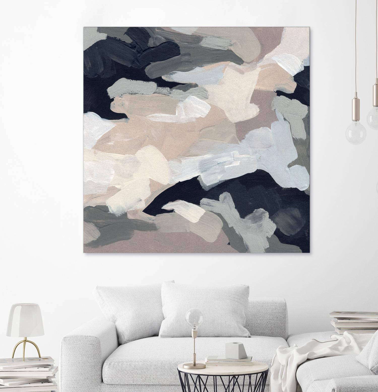 Monochrome Currents I by June Vess on GIANT ART - white abstract abstract